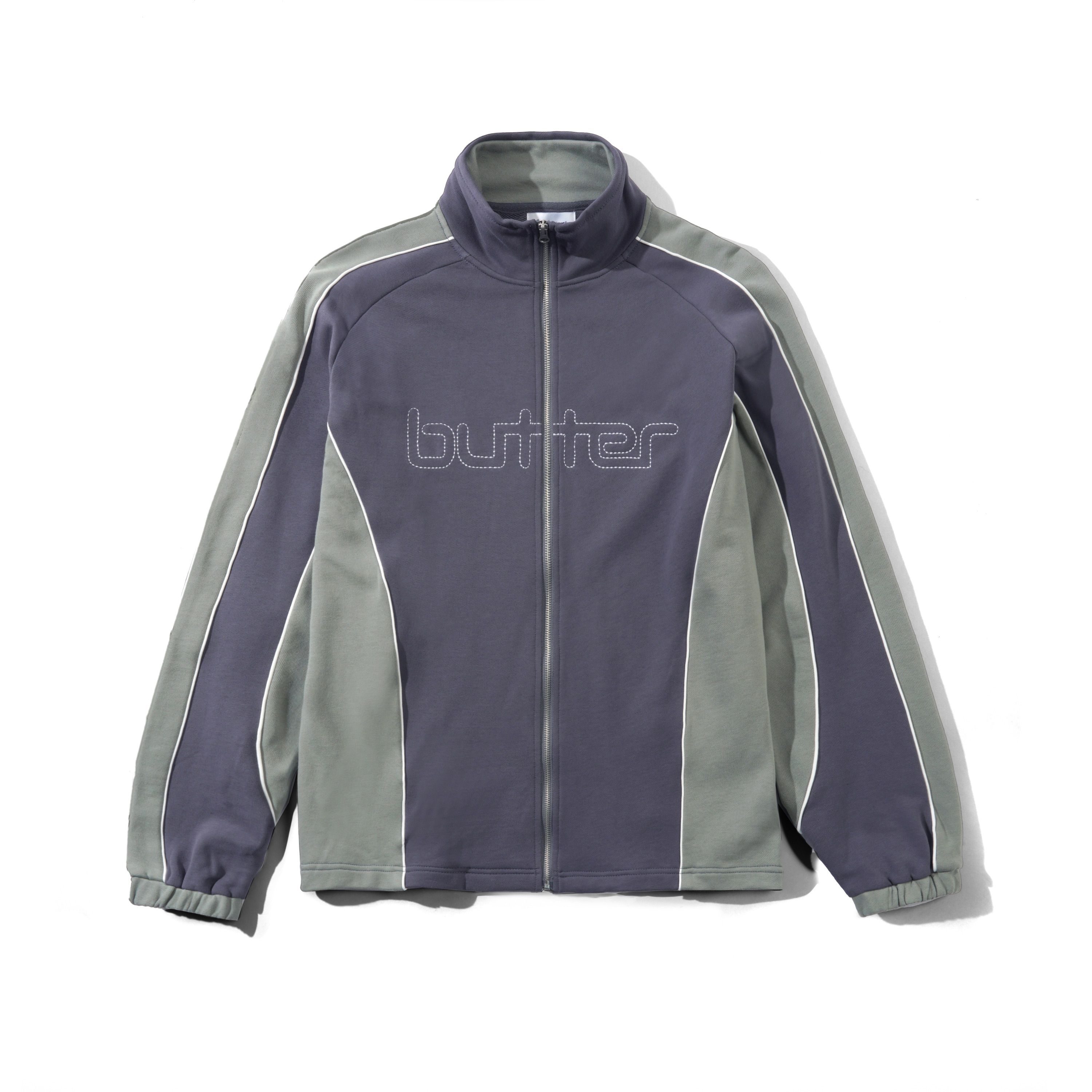 Buttergoods ジャケット Outline Zip-Thru Top, Slate / Cool Grey – Butter Goods
