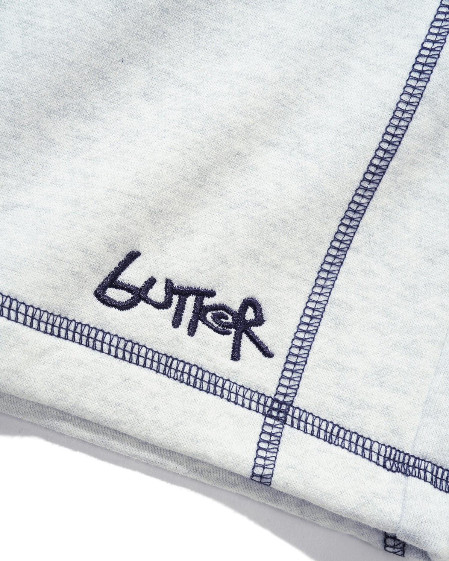 Overlock Stitch Fleece Shorts, Ash