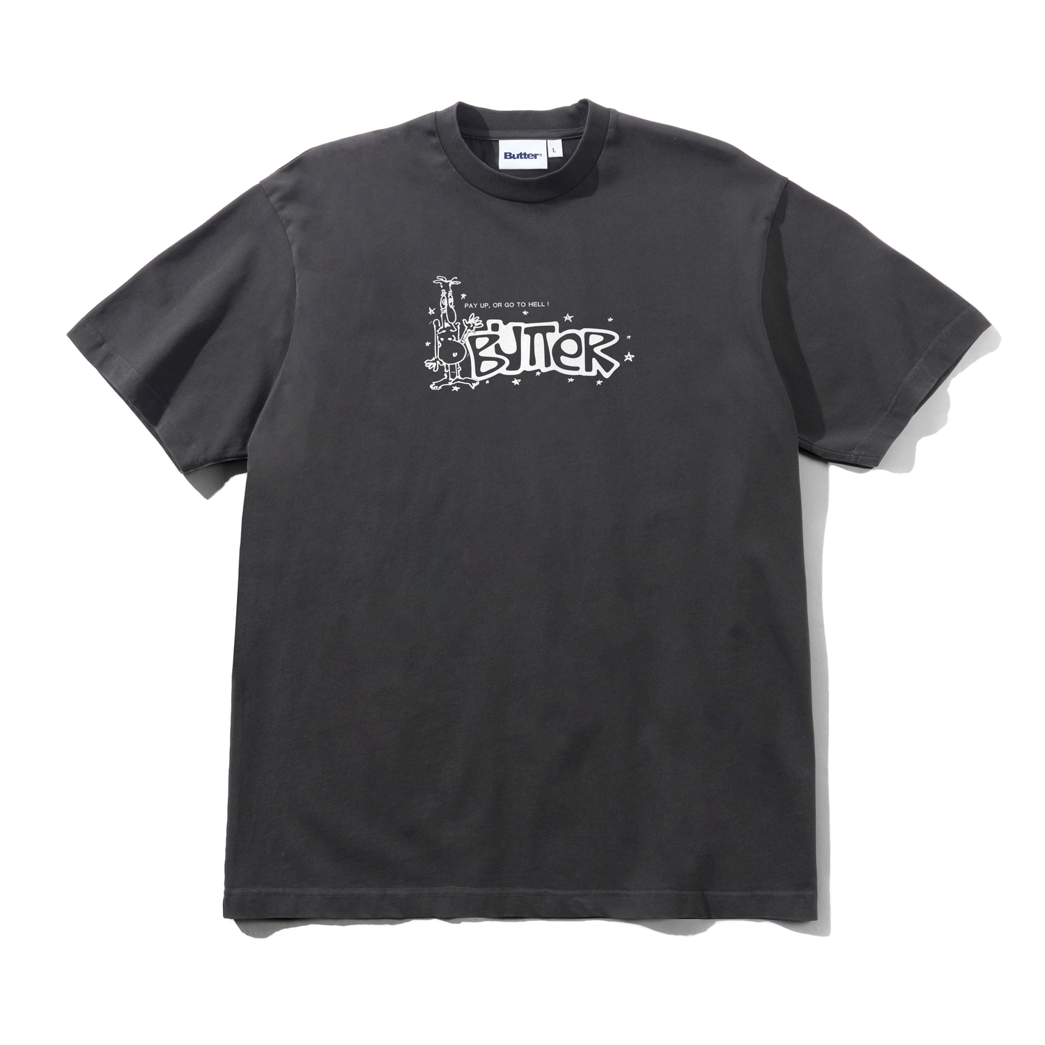 Pay Up Tee, Charcoal