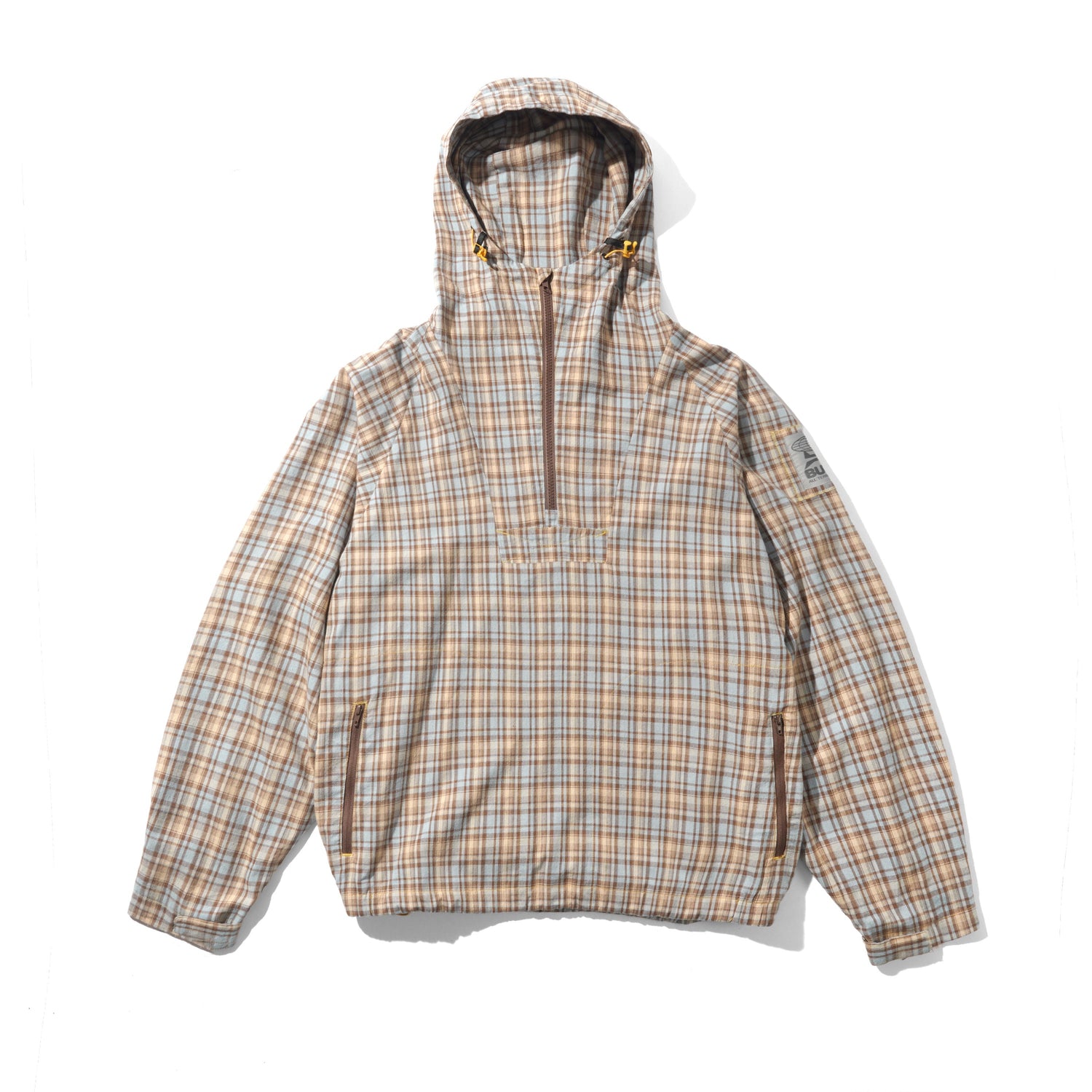 Plaid Equipment Anorak, Sky / Tan