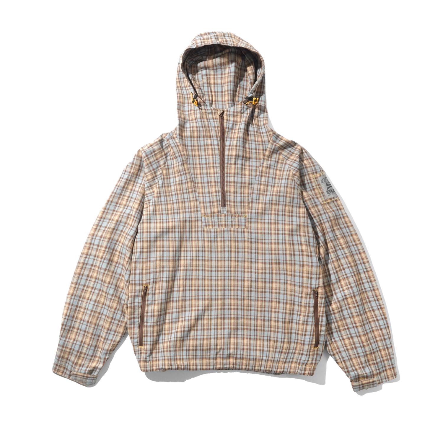 Plaid Equipment Anorak, Sky / Tan