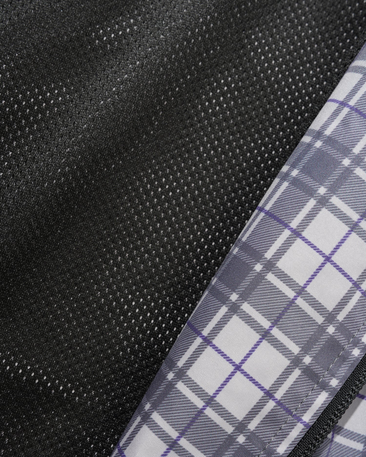 Plaid Nylon Jacket, Grey