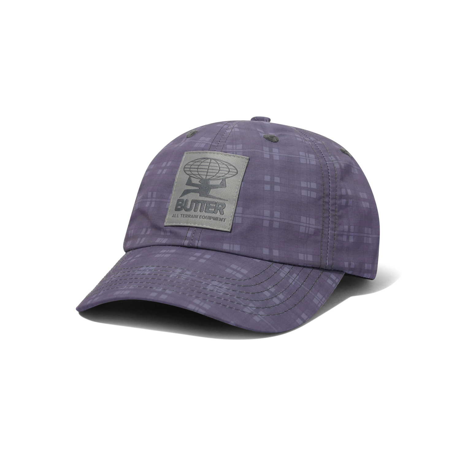 Plaid Terrain 6 Panel Cap, Slate