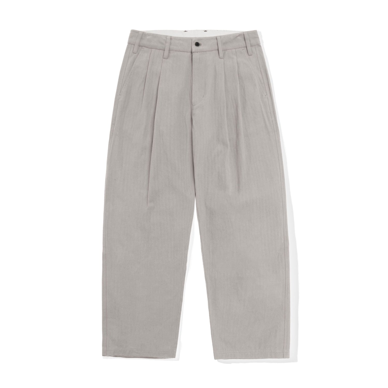 Pleated Trousers, Washed Light Grey