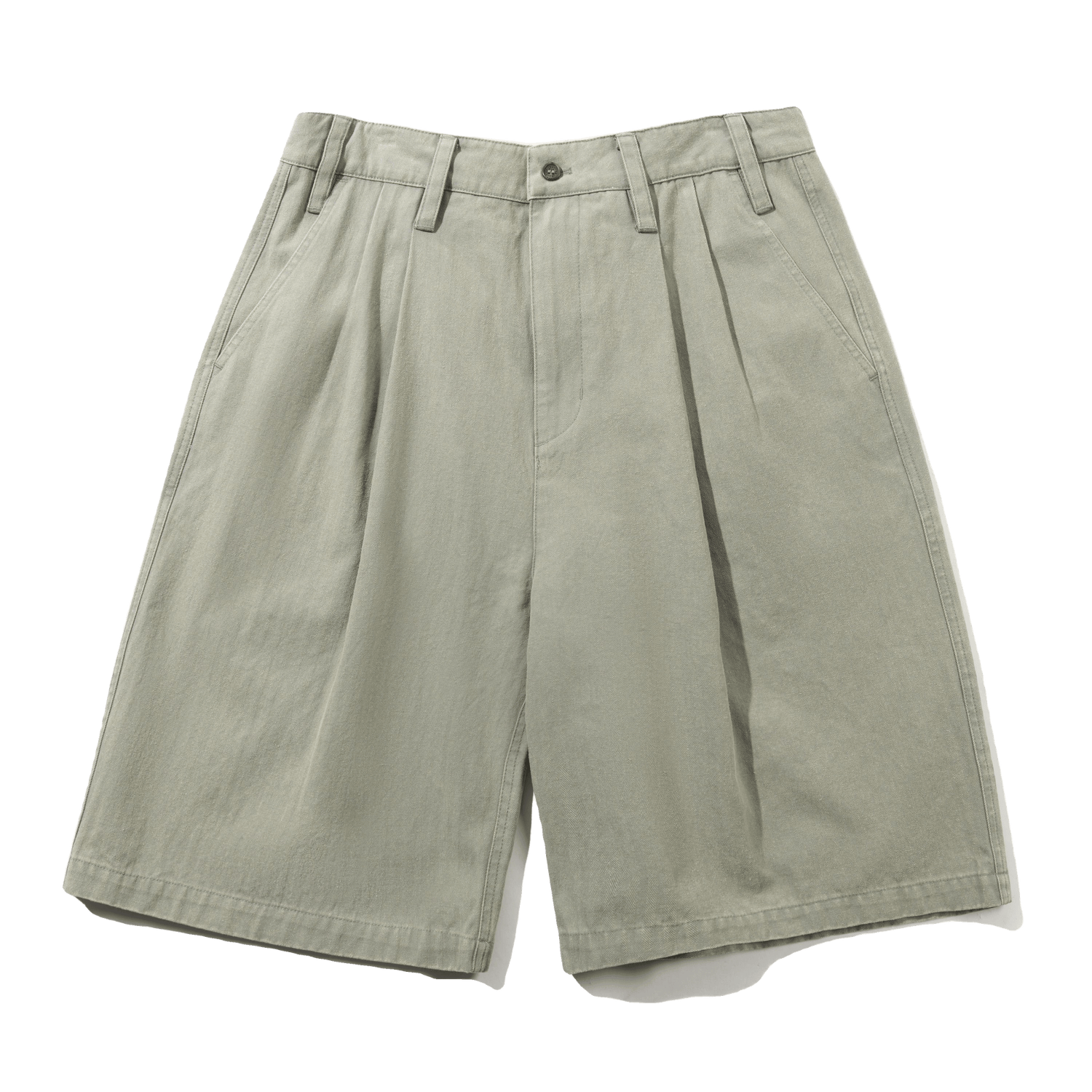 Pleated Shorts, Washed Fatigue