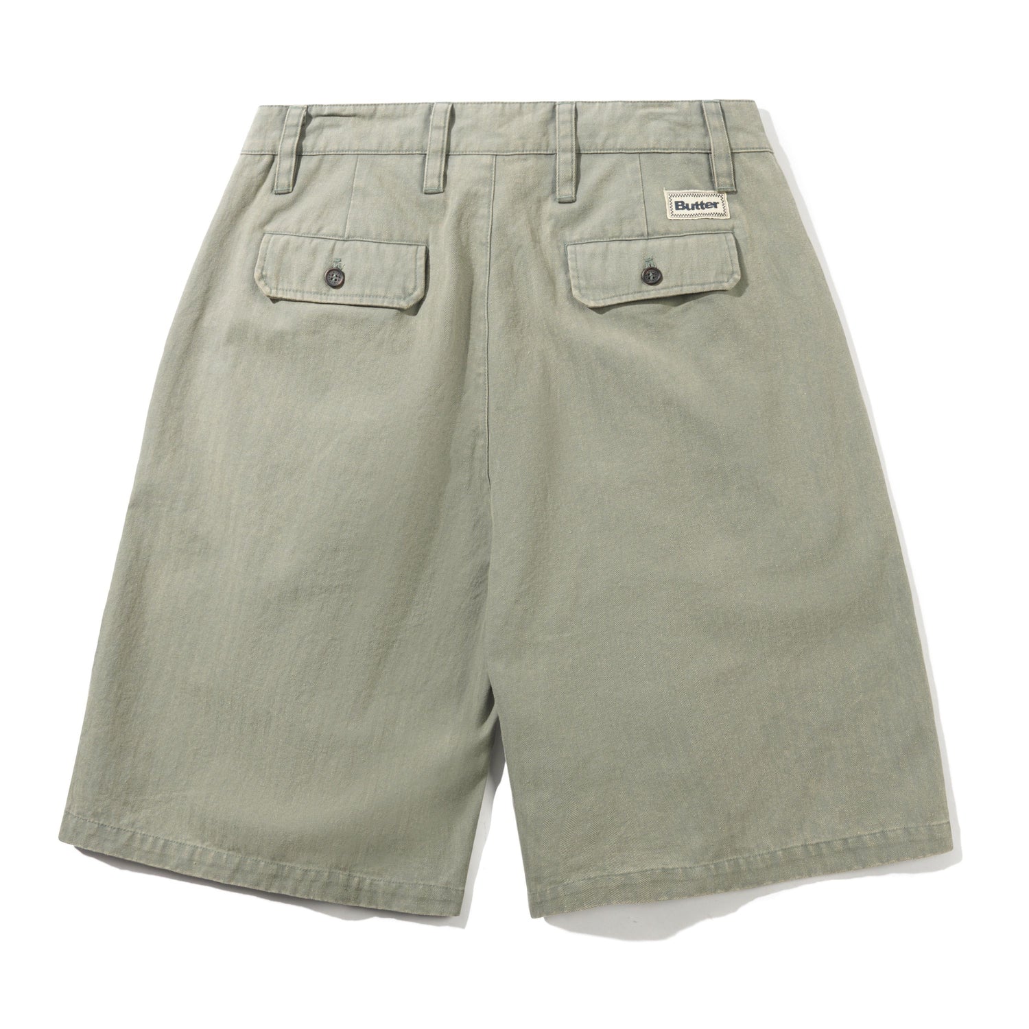Pleated Shorts, Washed Fatigue