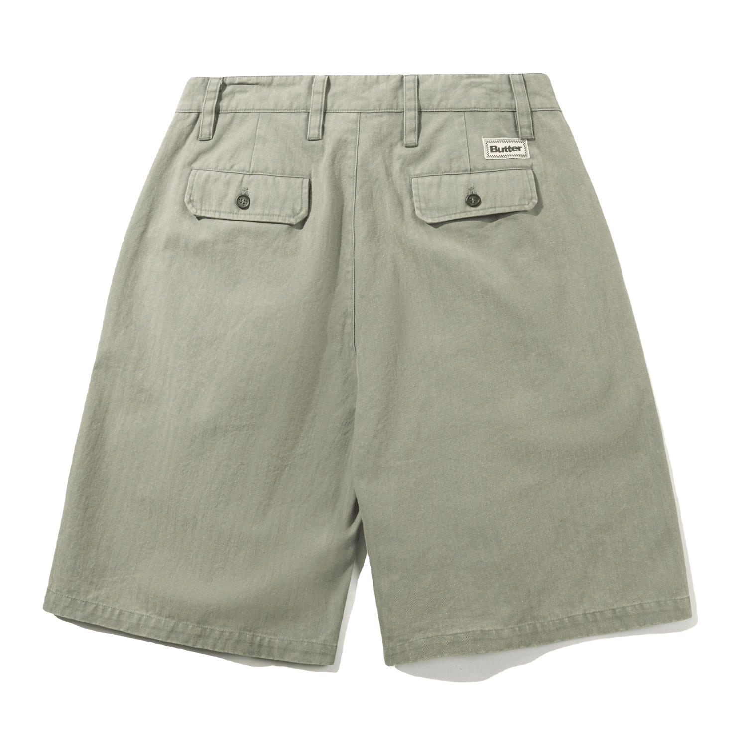 Pleated Shorts, Washed Fatigue