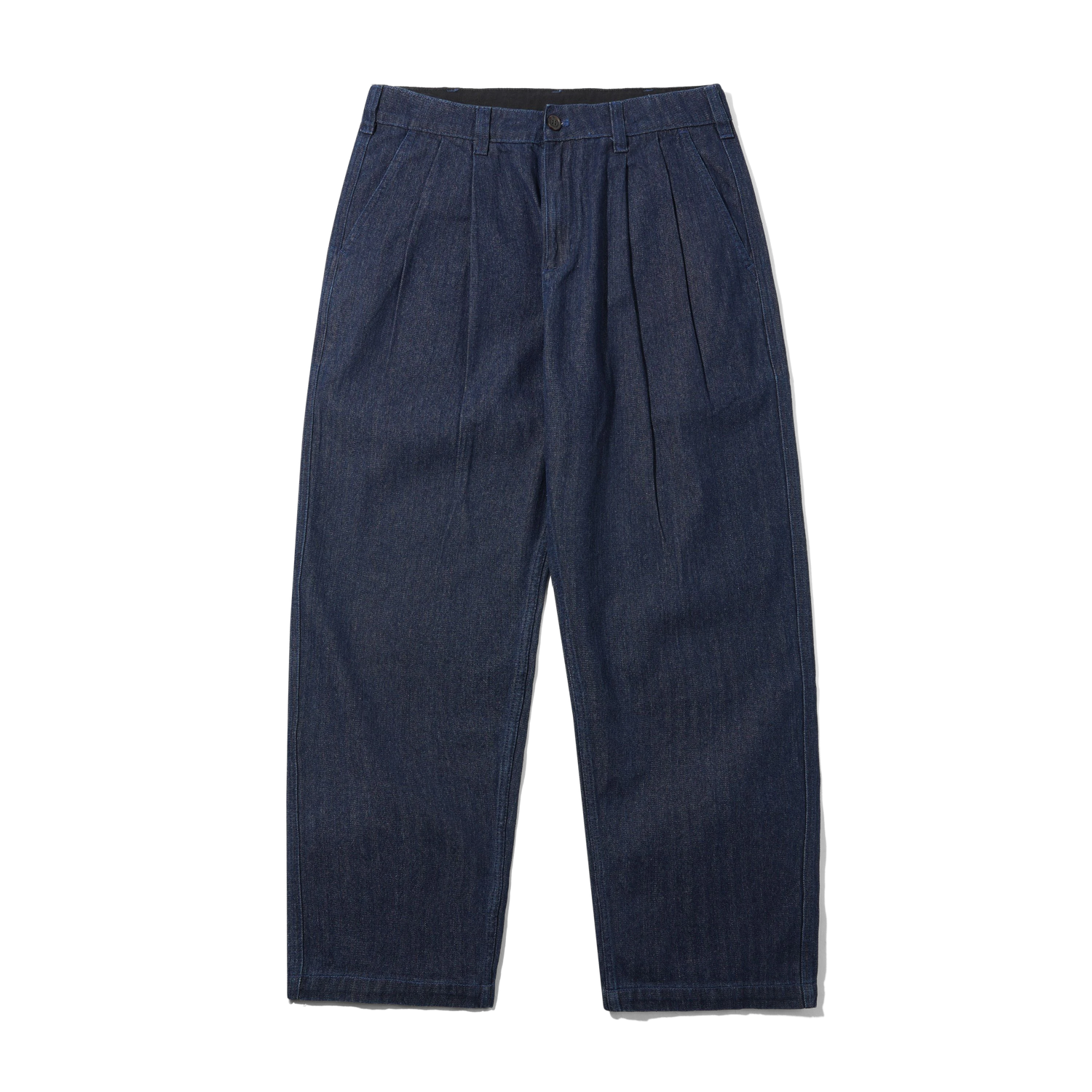 Pleated Trousers, Herringbone Denim