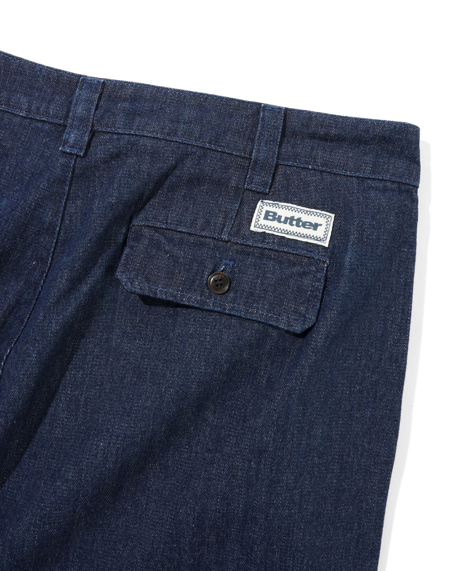 Pleated Trousers, Herringbone Denim