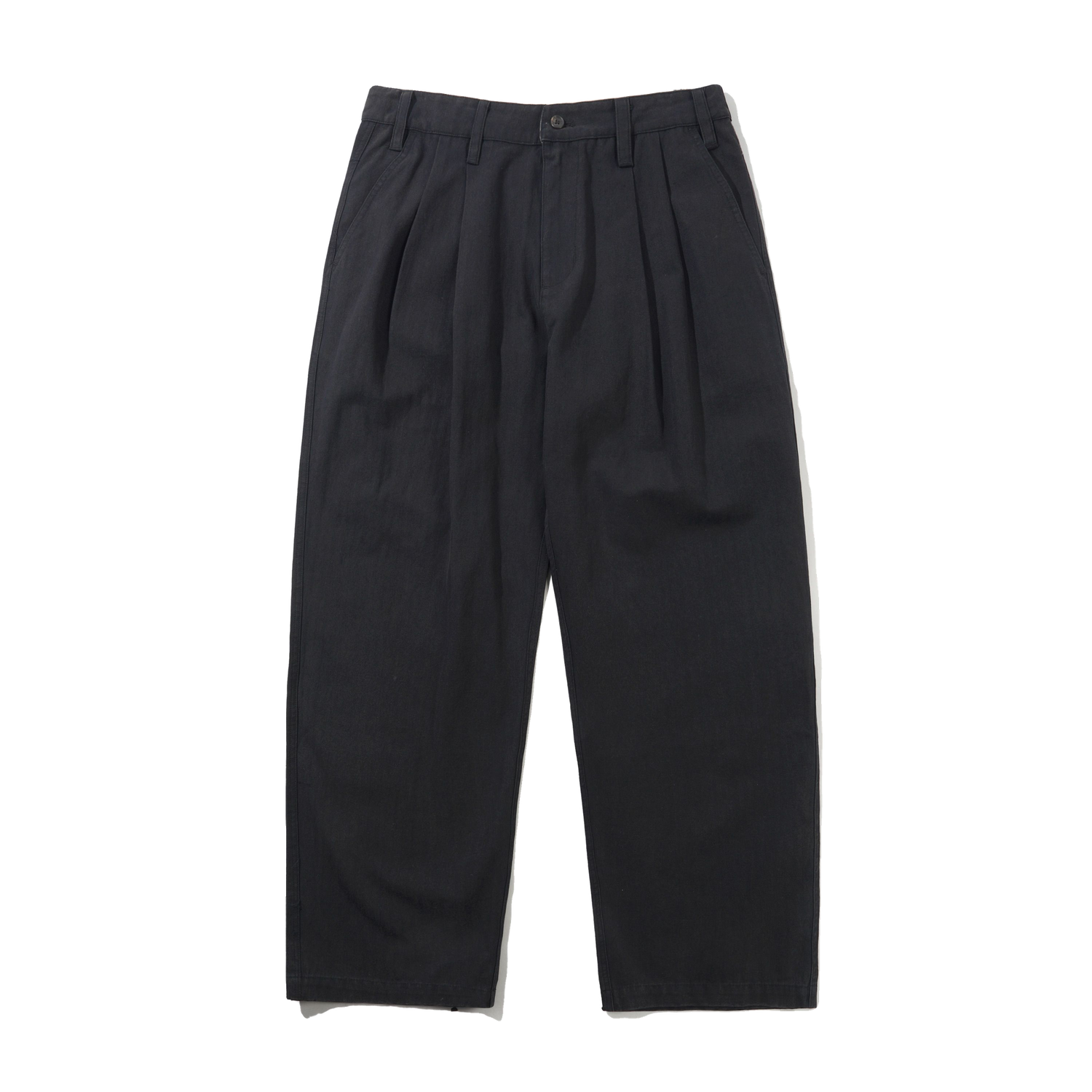 Pleated Trousers, Washed Black