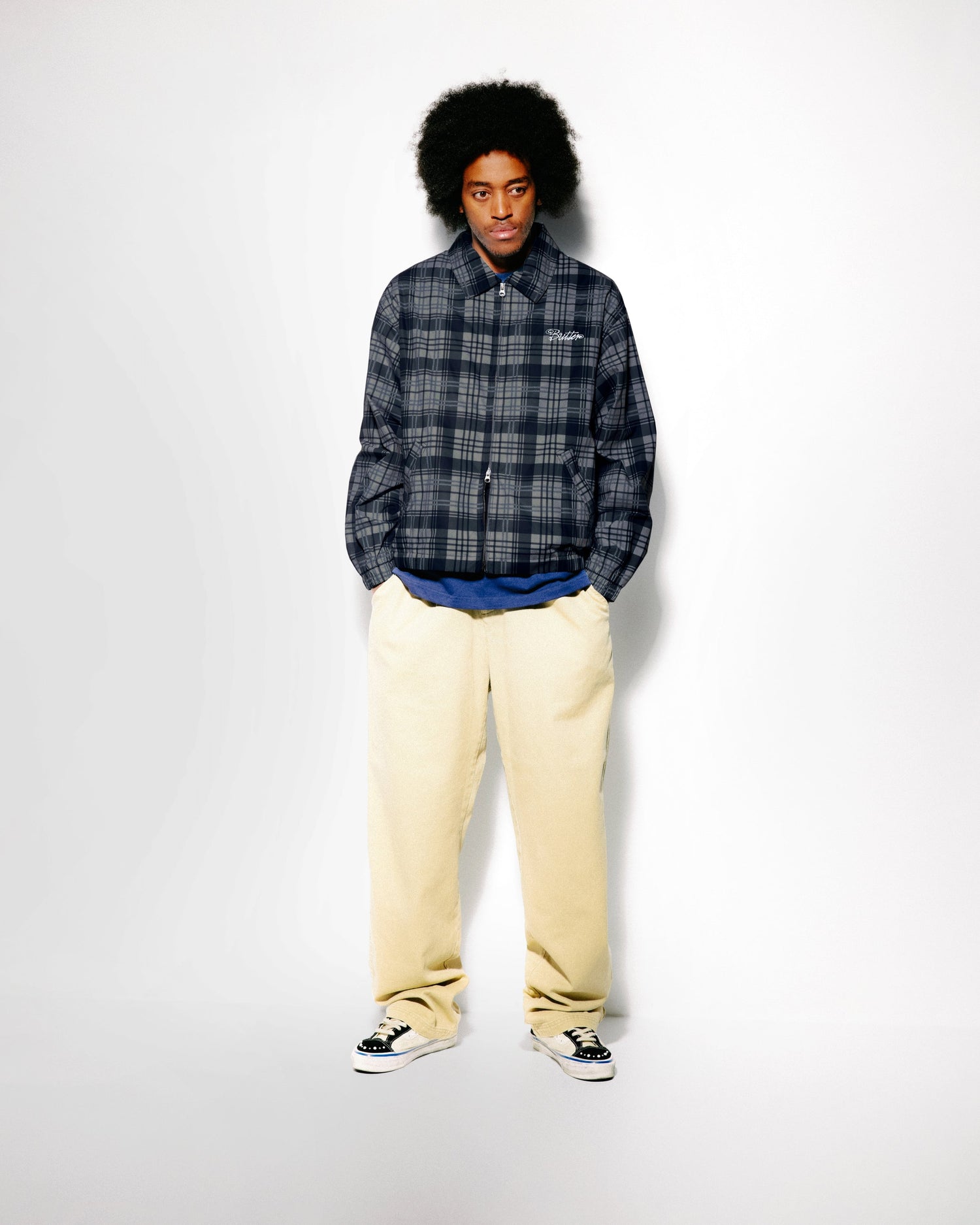 Jive Jacket, Navy Plaid