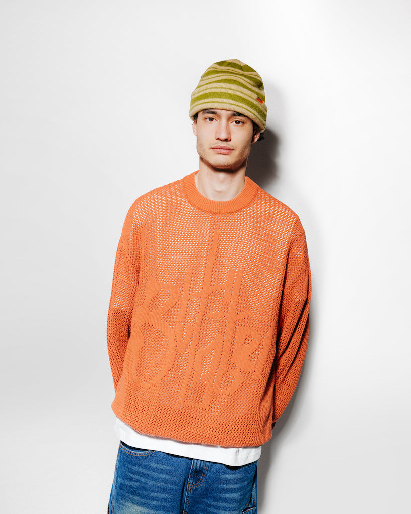 Scribble Knit Sweater, Cream