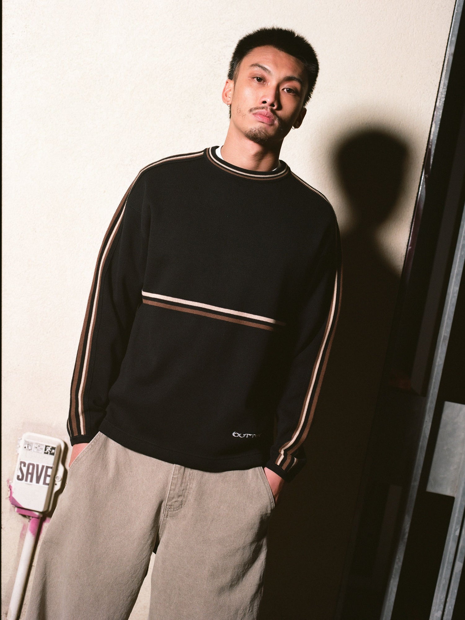 Station Knit Sweater, Black