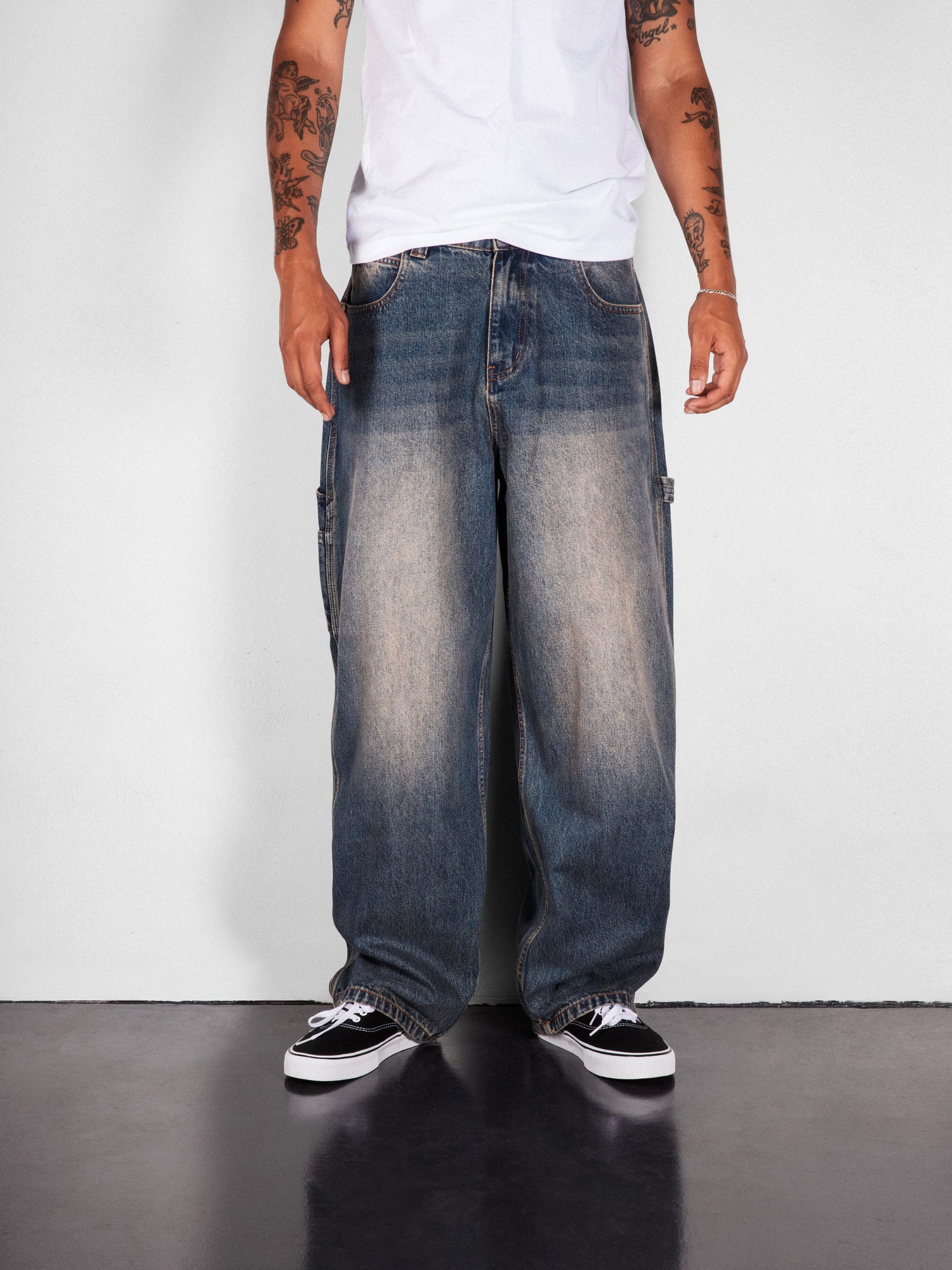 Carpenter Denim Jeans, Dirty Indigo Wash