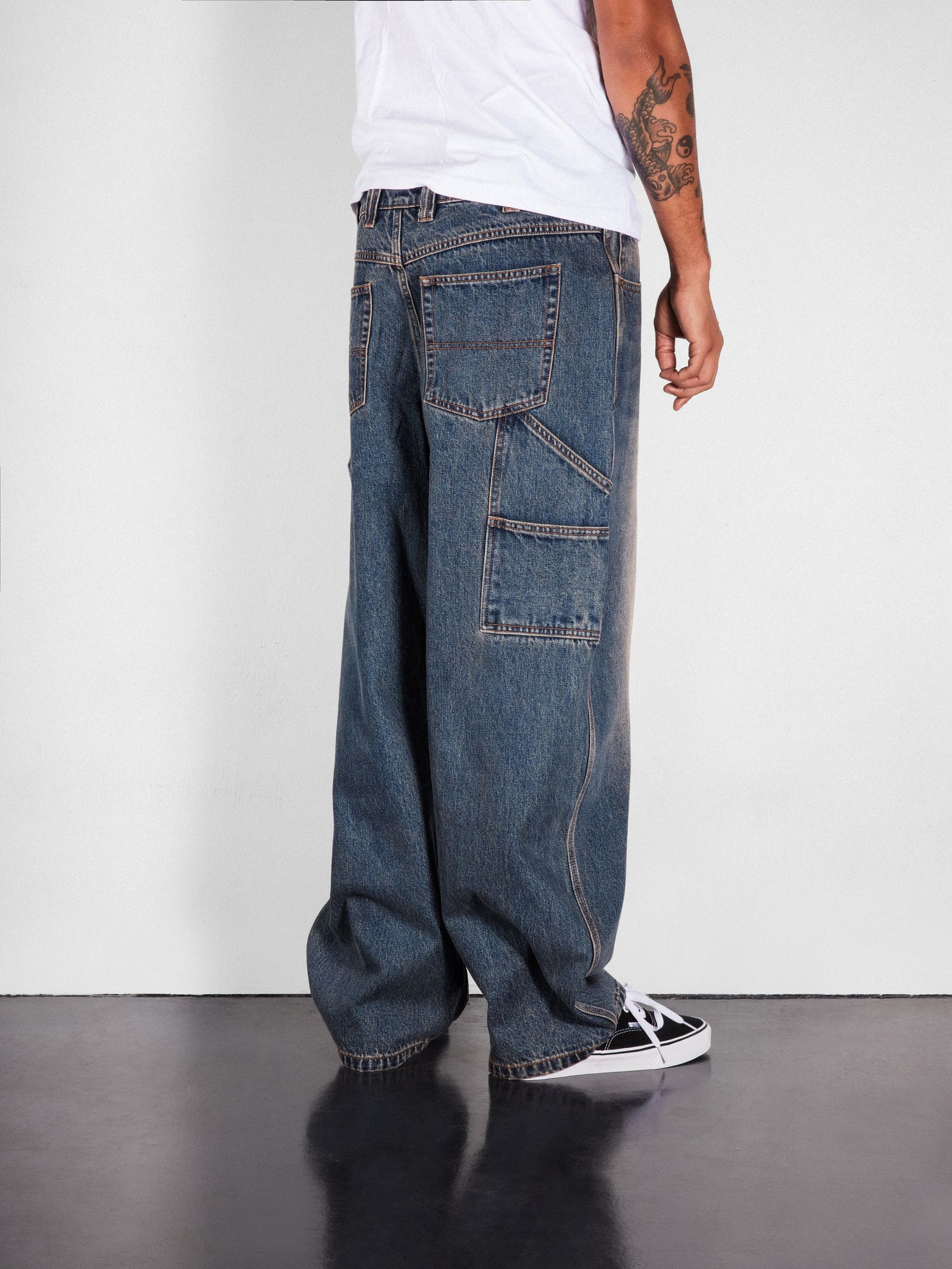 Carpenter Denim Jeans, Dirty Indigo Wash