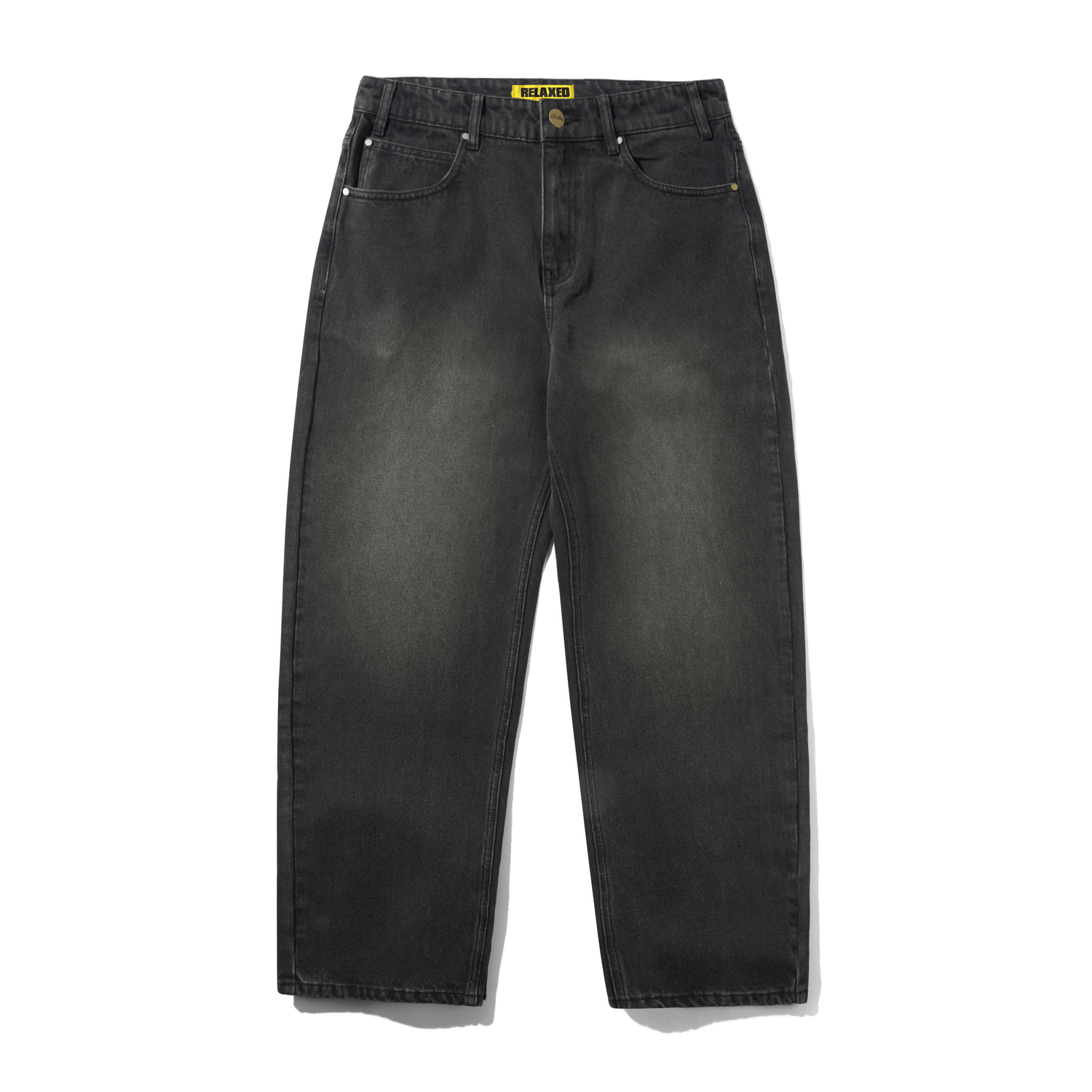 Racer Denim Jeans, Faded Black