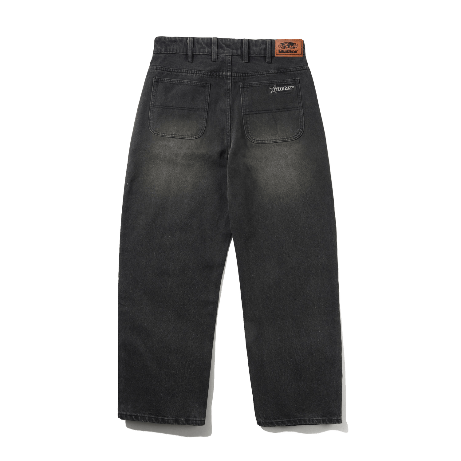 Racer Denim Jeans, Faded Black