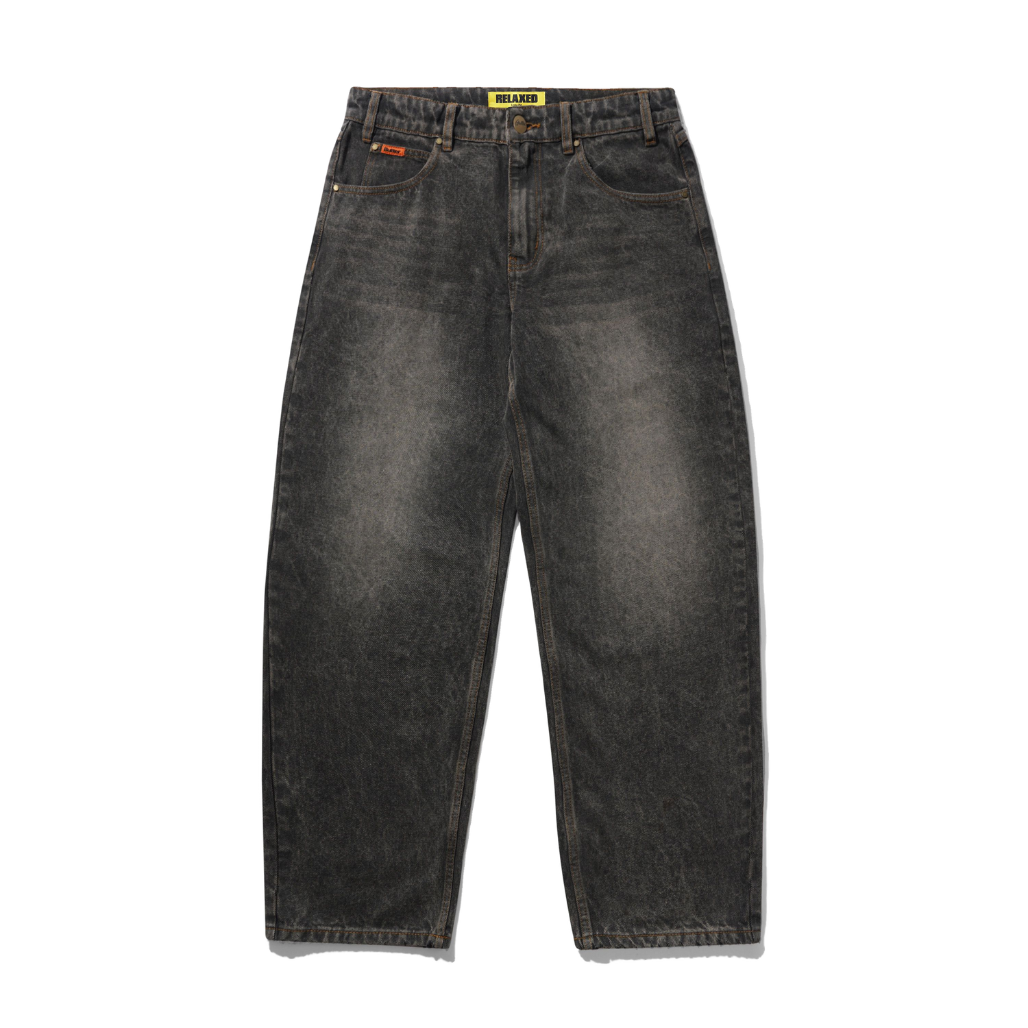 Relaxed Denim Jeans, Faded Charcoal