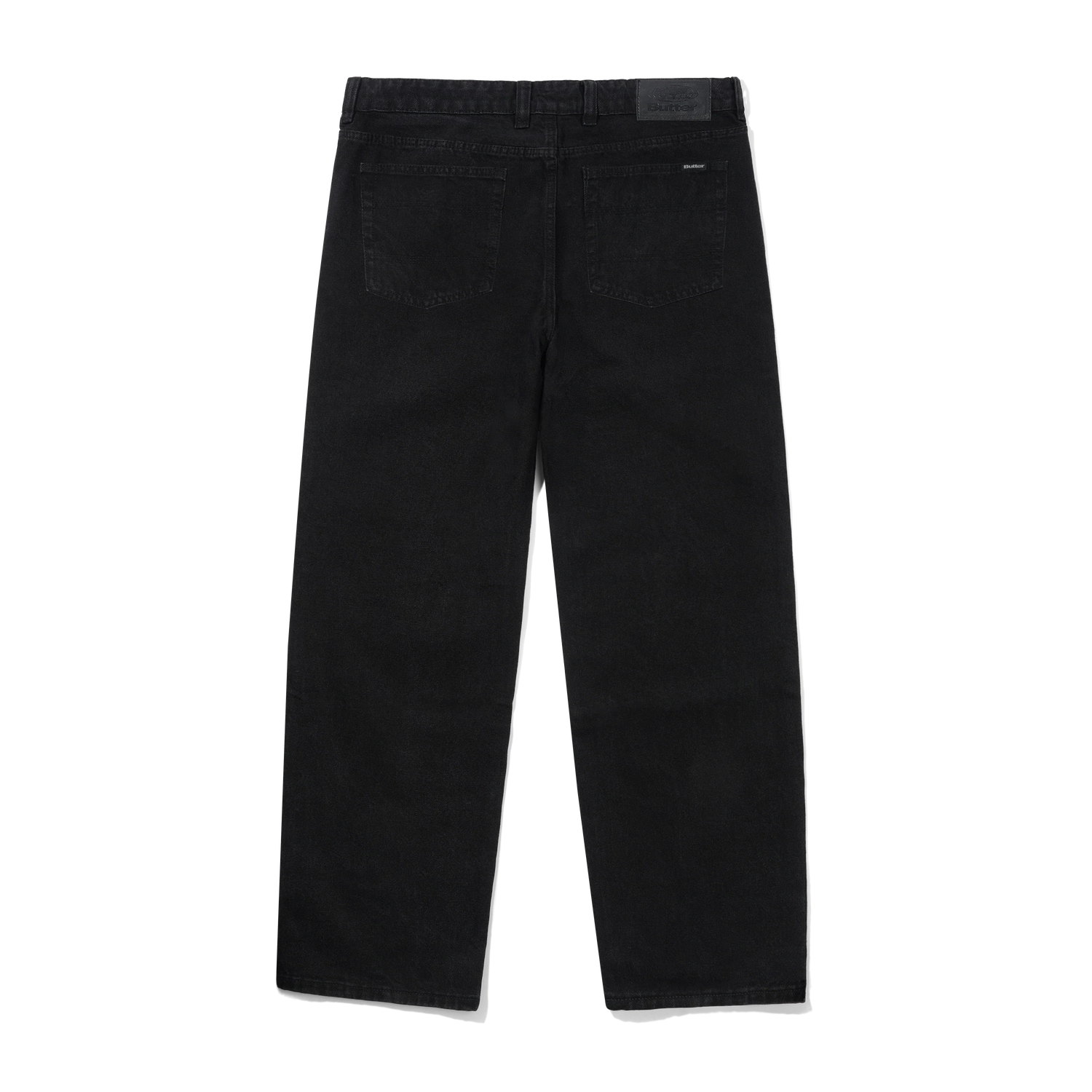 Relaxed Denim Jeans, Flat Black