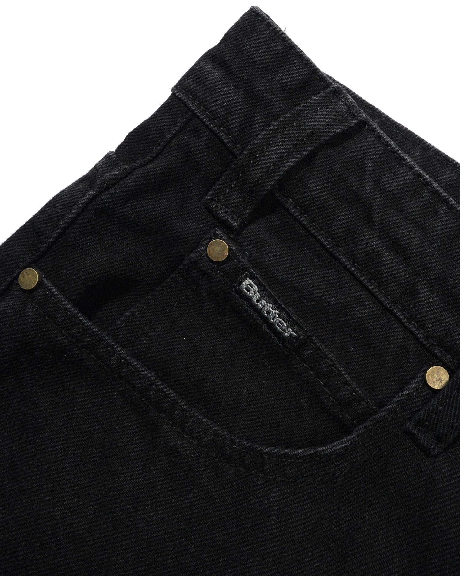 Relaxed Denim Jeans, Flat Black