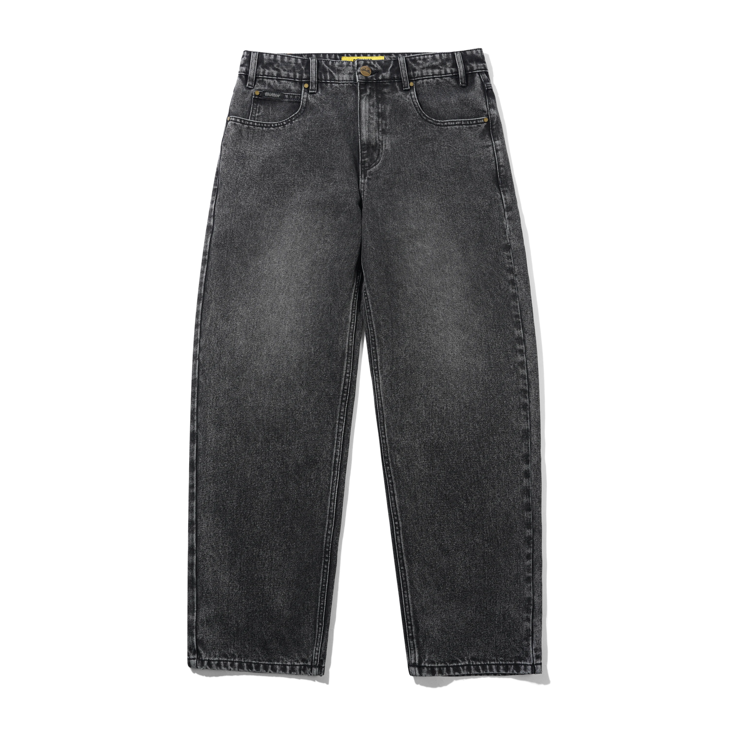 Relaxed Denim Jeans, Streaky Black