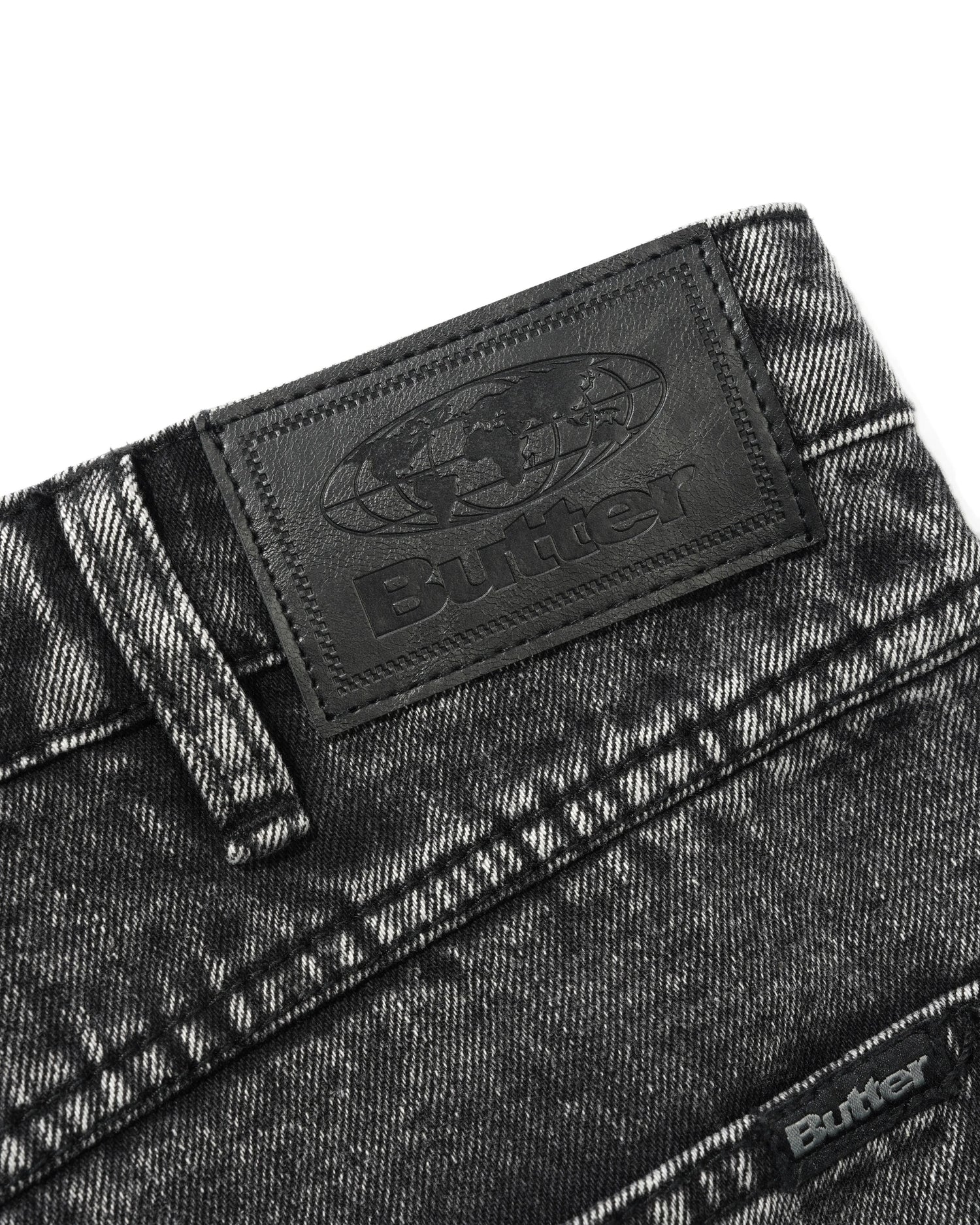 Relaxed Denim Jeans, Streaky Black