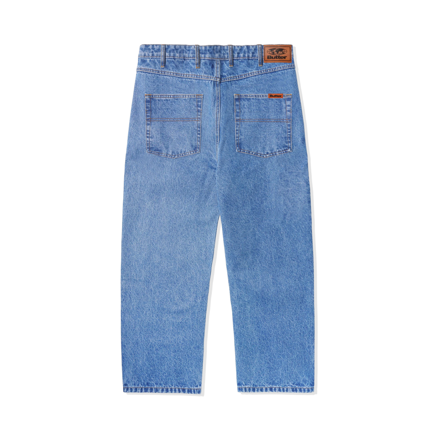 Relaxed Denim Jeans, Washed Indigo