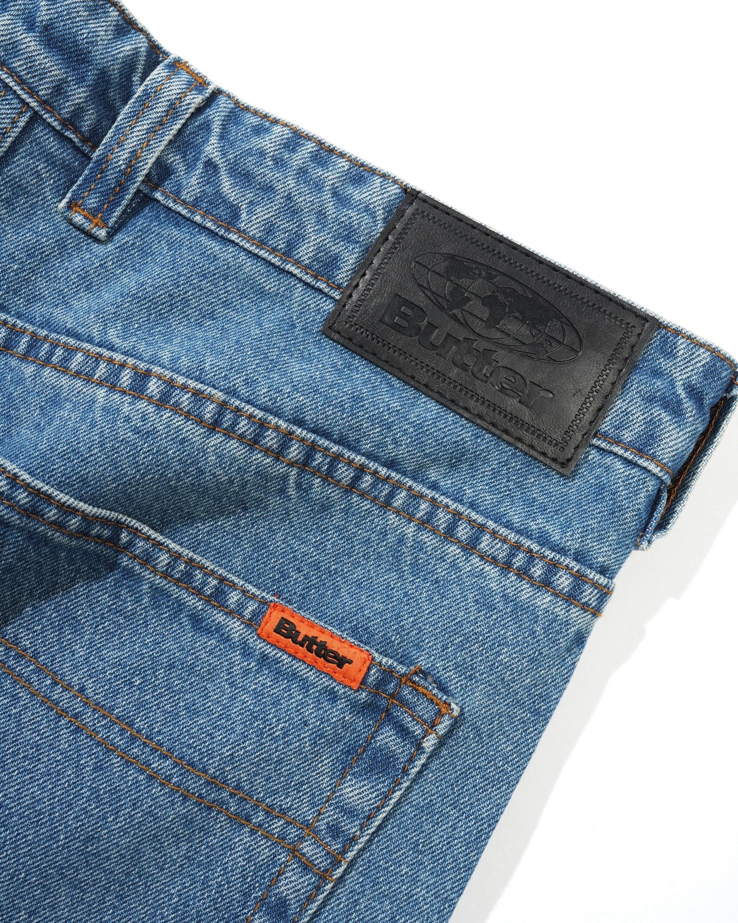 Relaxed Denim Jeans, Washed Indigo