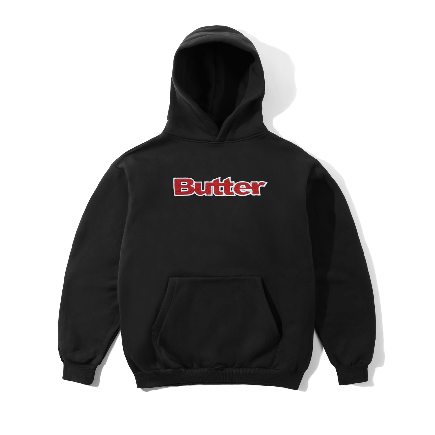 Ripstop Logo Applique Pullover Hood, Black