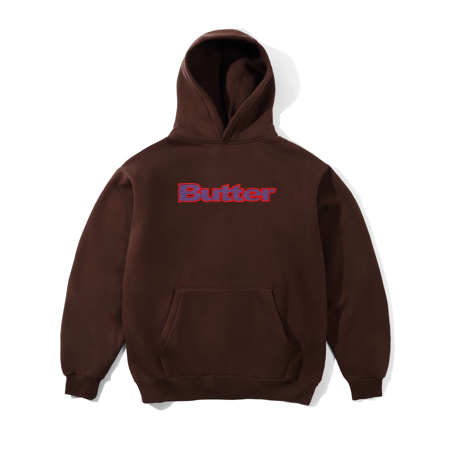 Ripstop Logo Applique Pullover Hood, Dark Brown