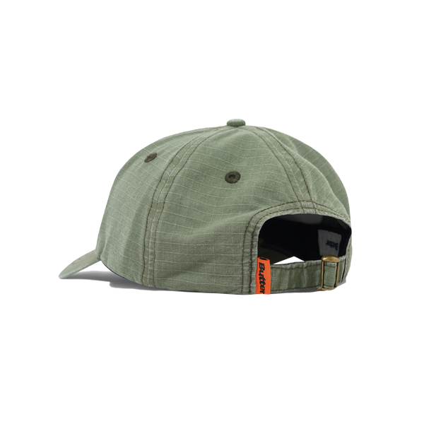 Ripstop Rounded Logo 6 Panel Cap, Washed Army – Butter Goods