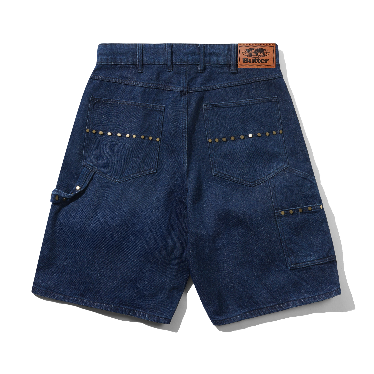 Rivet Denim Shorts, Raw Indigo