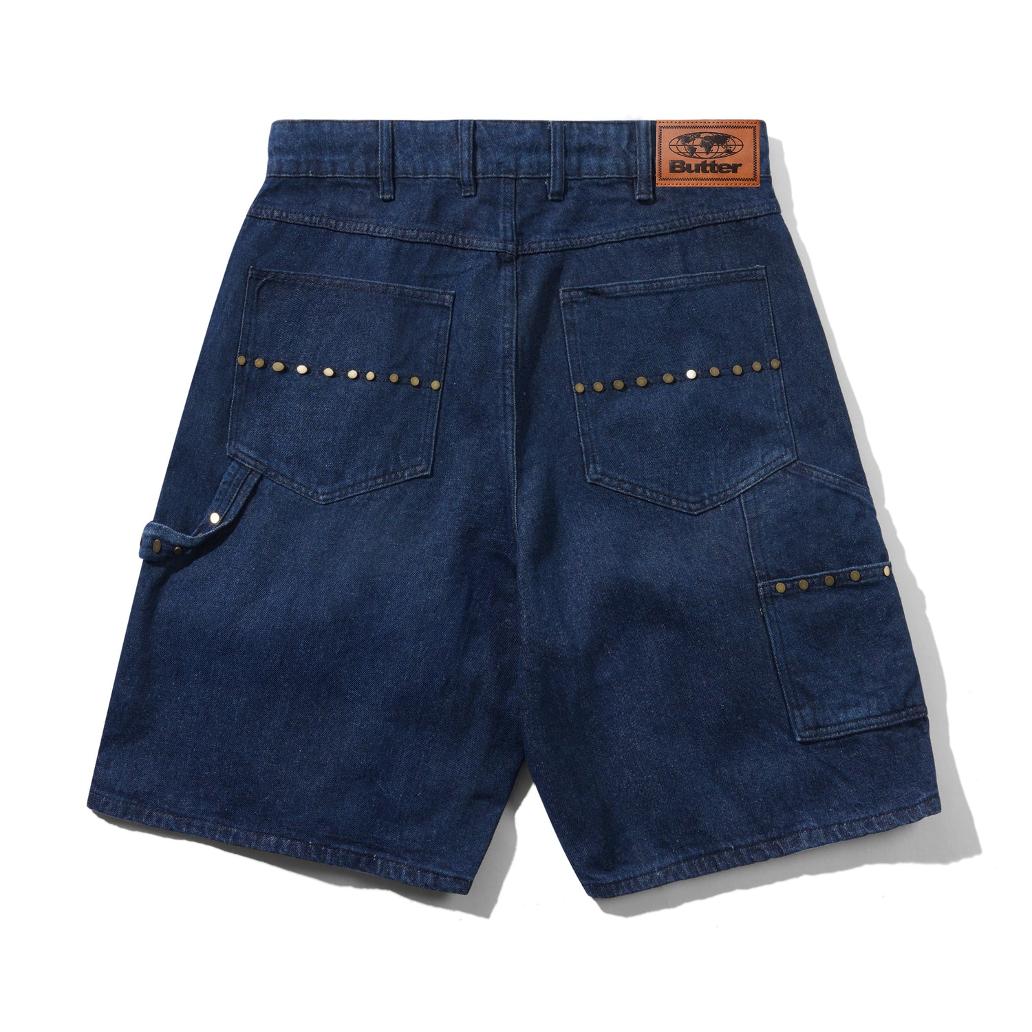 Rivet Denim Shorts, Raw Indigo
