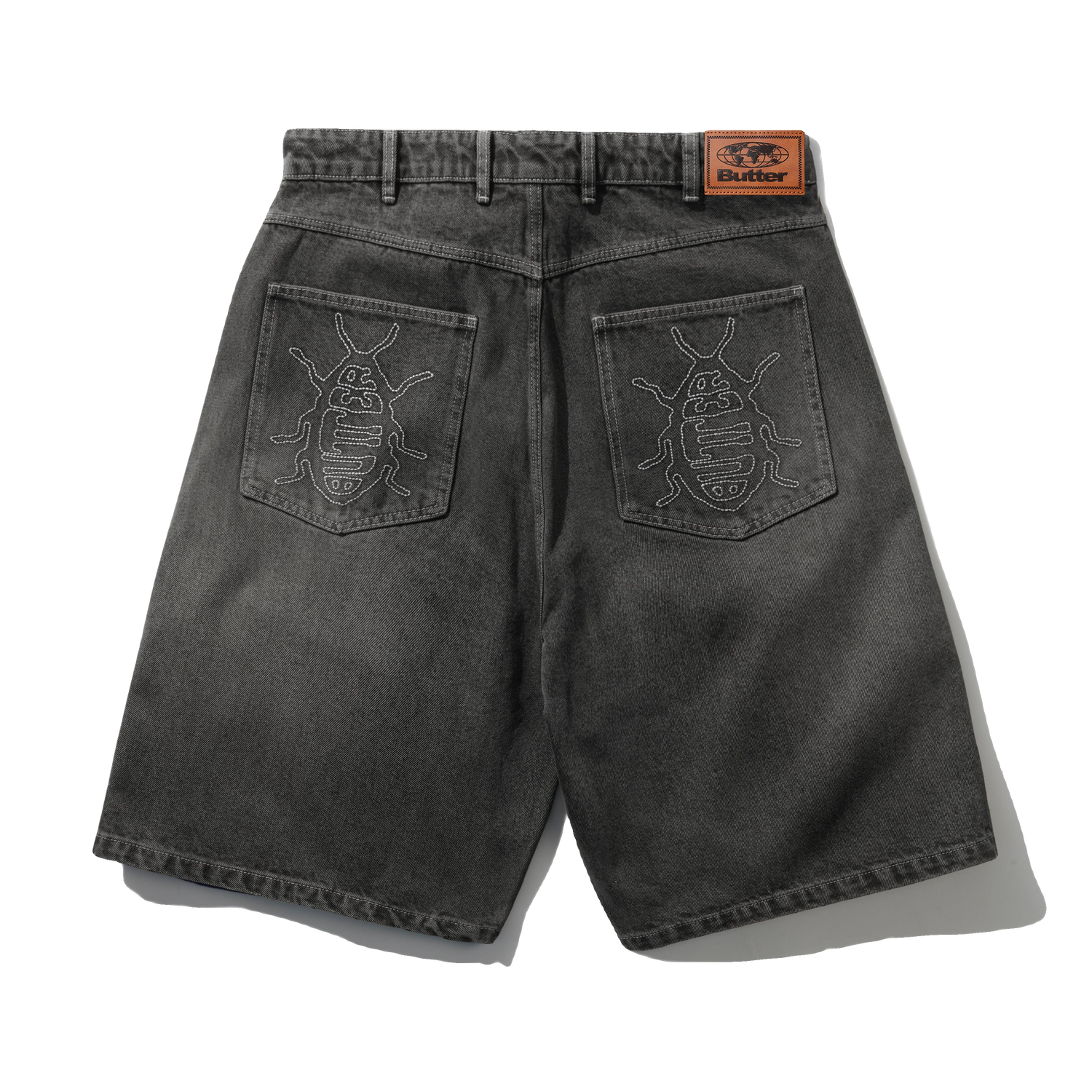 Roach Denim Shorts, Black Wash
