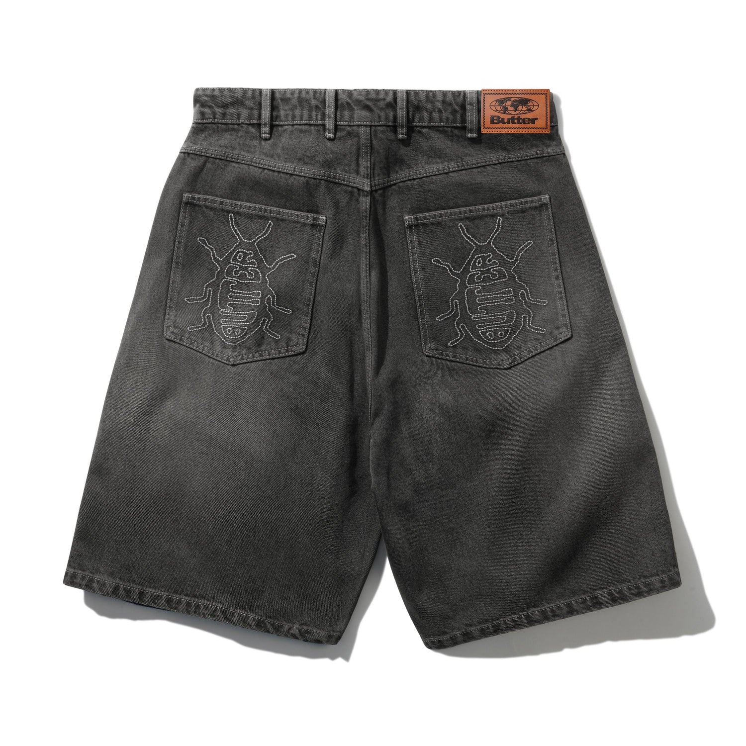 Roach Denim Shorts, Black Wash