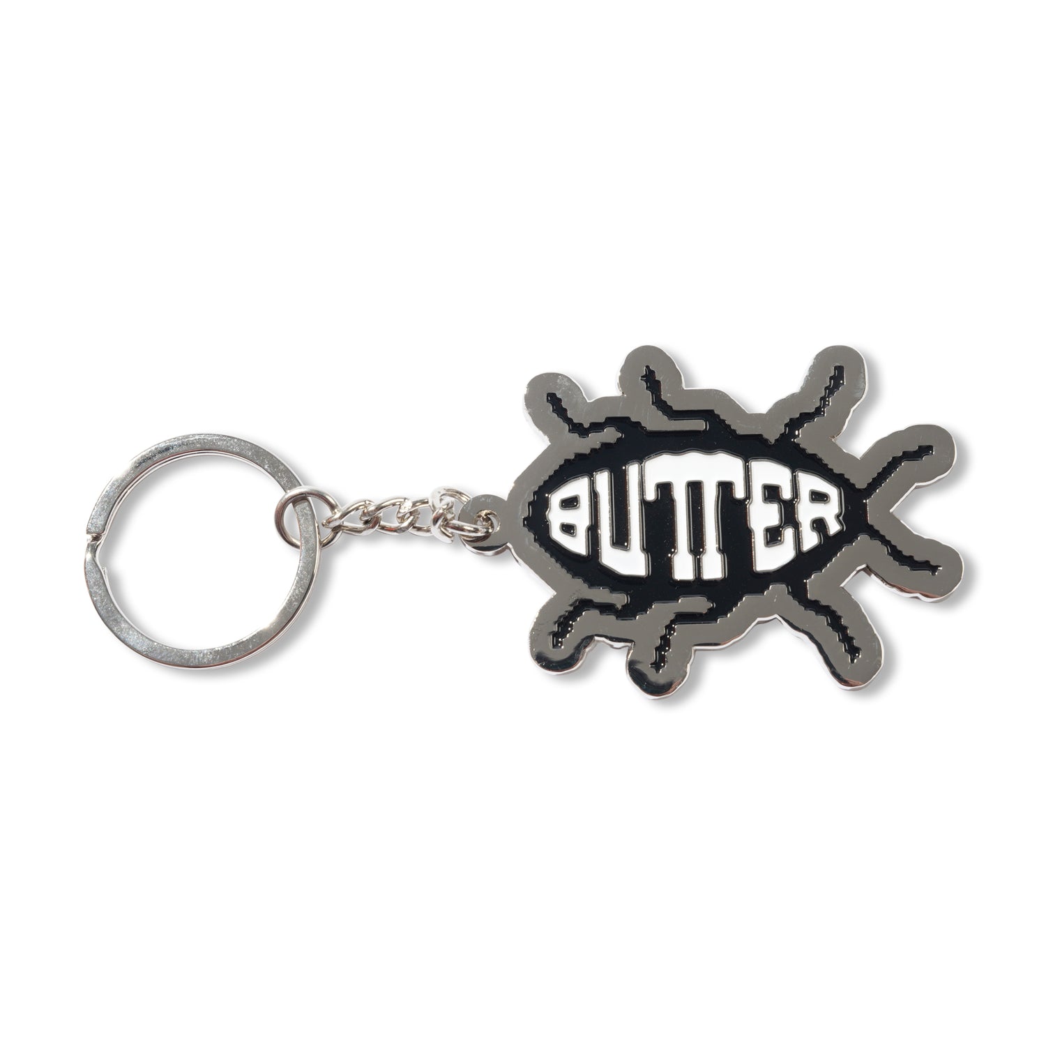 Roach Enamel Key Chain, Silver