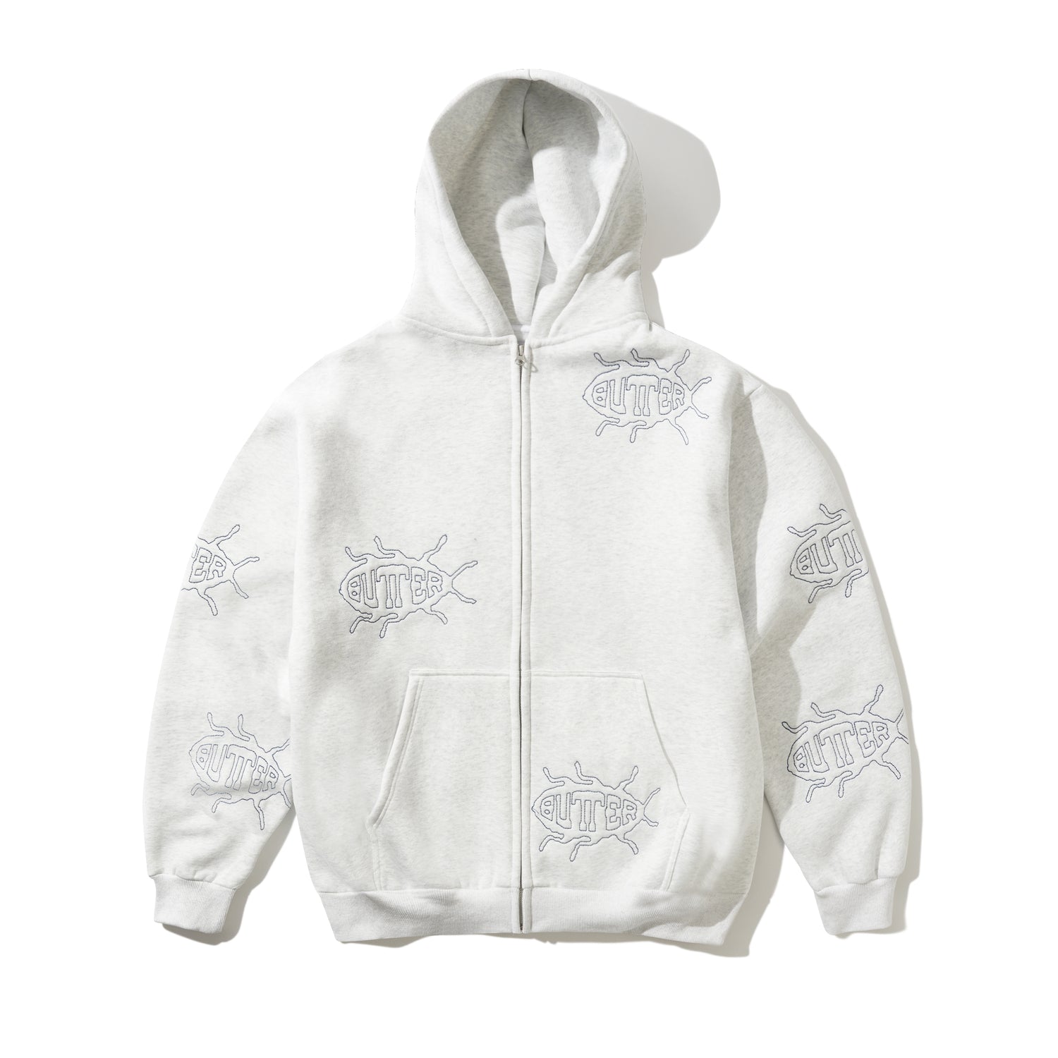 Roach Zip-Thru Hood, Ash