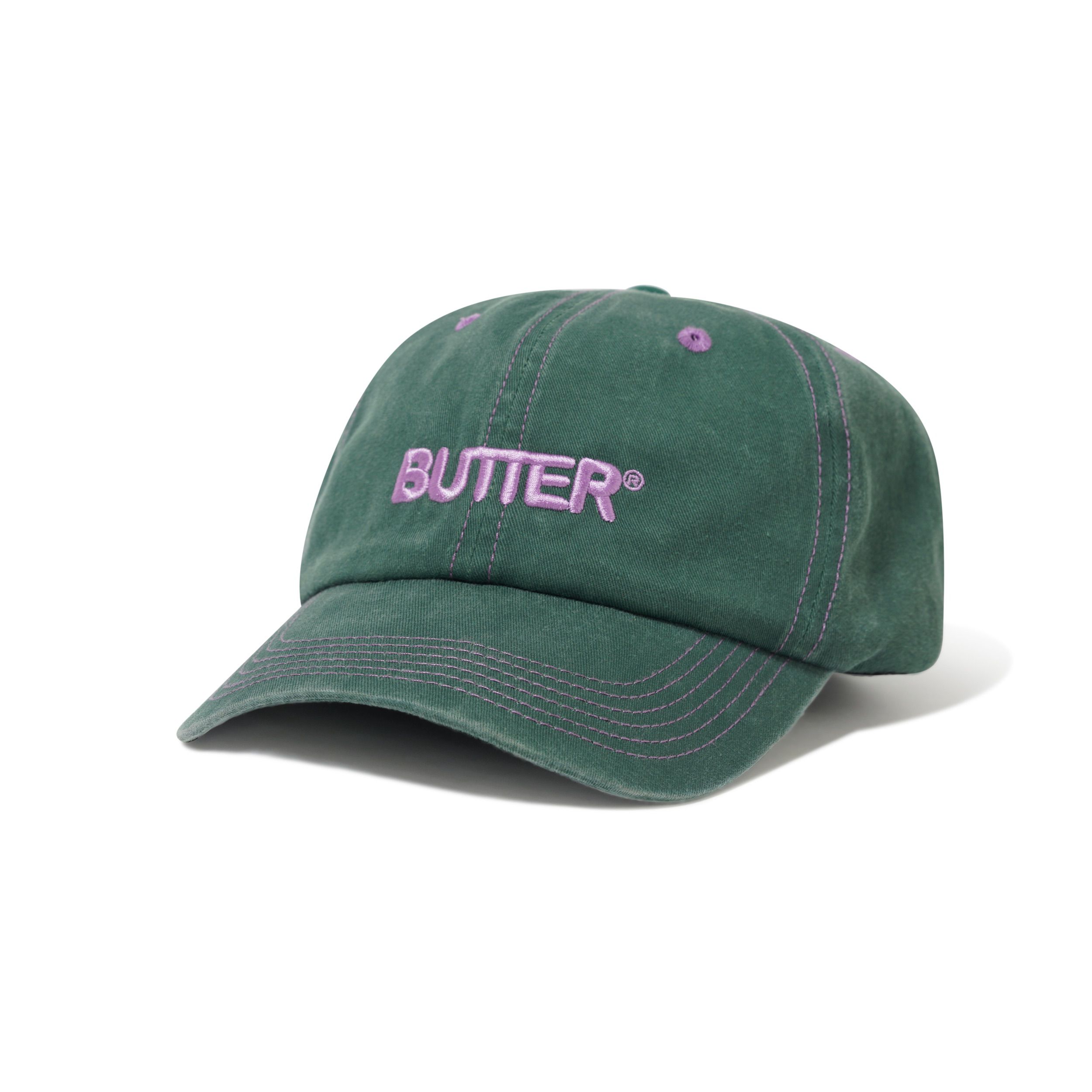 【BUTTER GOODS】Dizzy 6 Panel Cap Pine RoundedLogo6PanelCapForest1.