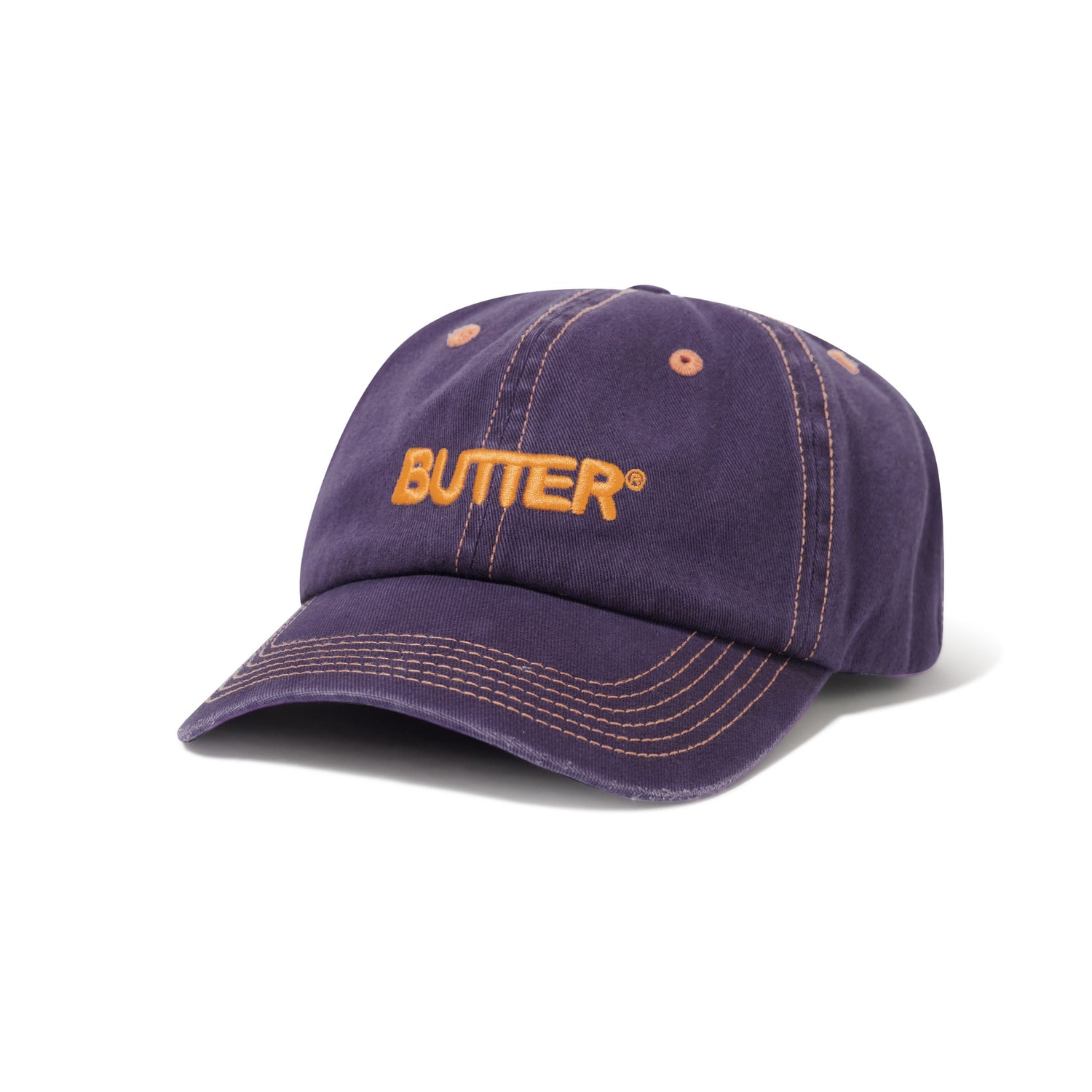 Rounded Logo 6 Panel Cap, Purple