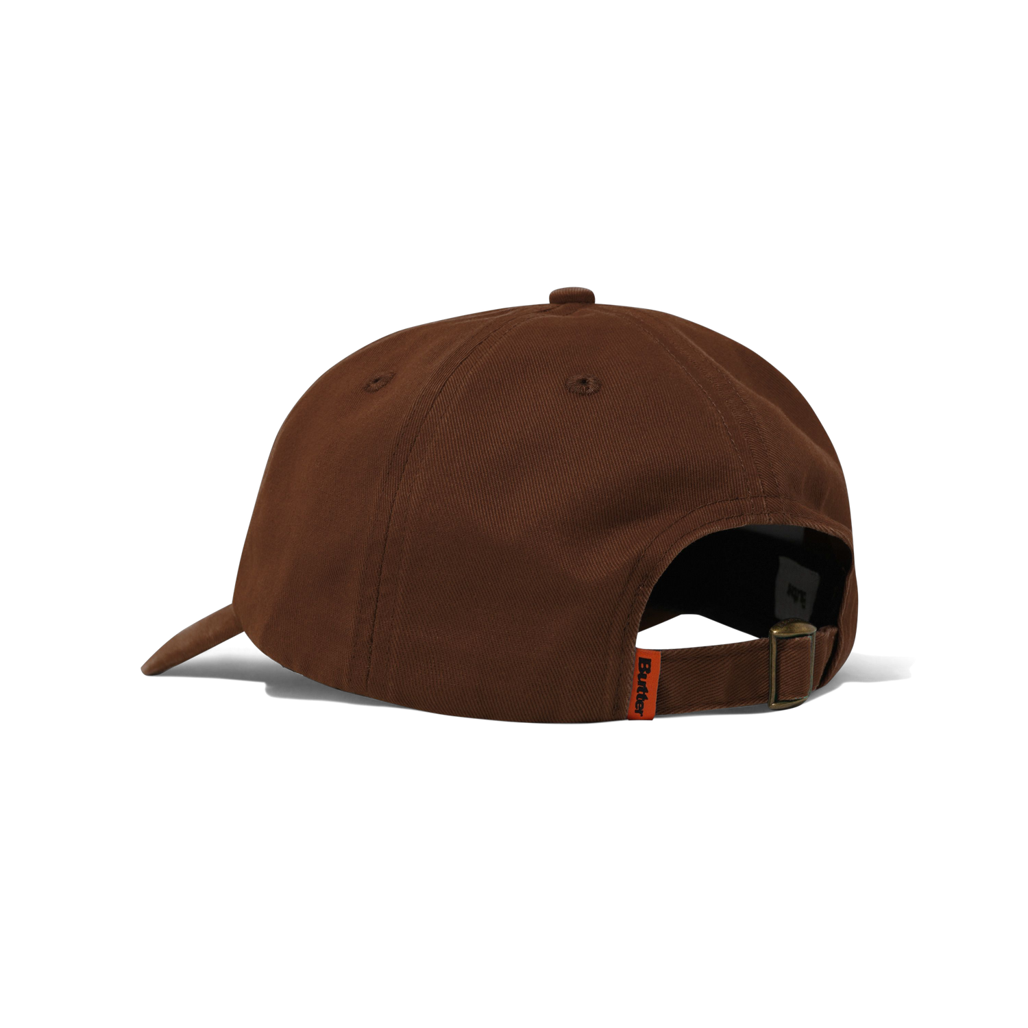 Rounded Logo 6 Panel Cap, Washed Brown
