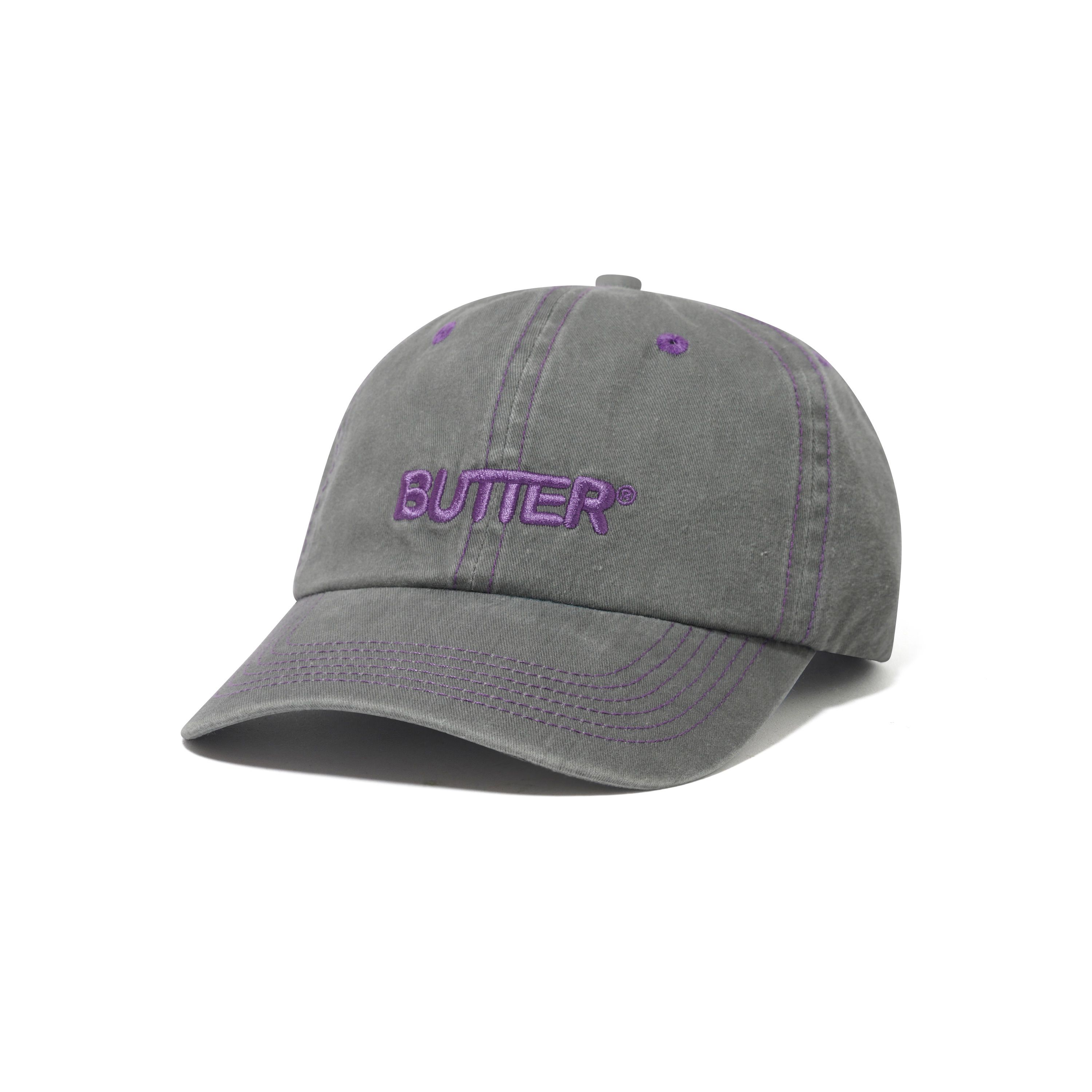 【BUTTER GOODS】Design 6 Panel Cap - Stone Butter Goods Rounded Logo 6 Panel Hat — Skatepark of Tampa