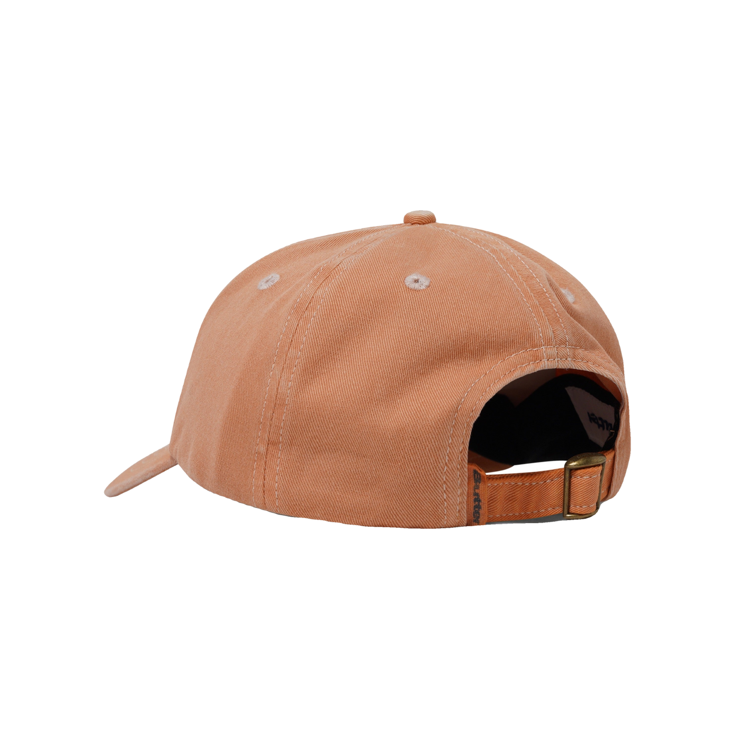 Rounded Logo 6 Panel Cap, Washed Orange