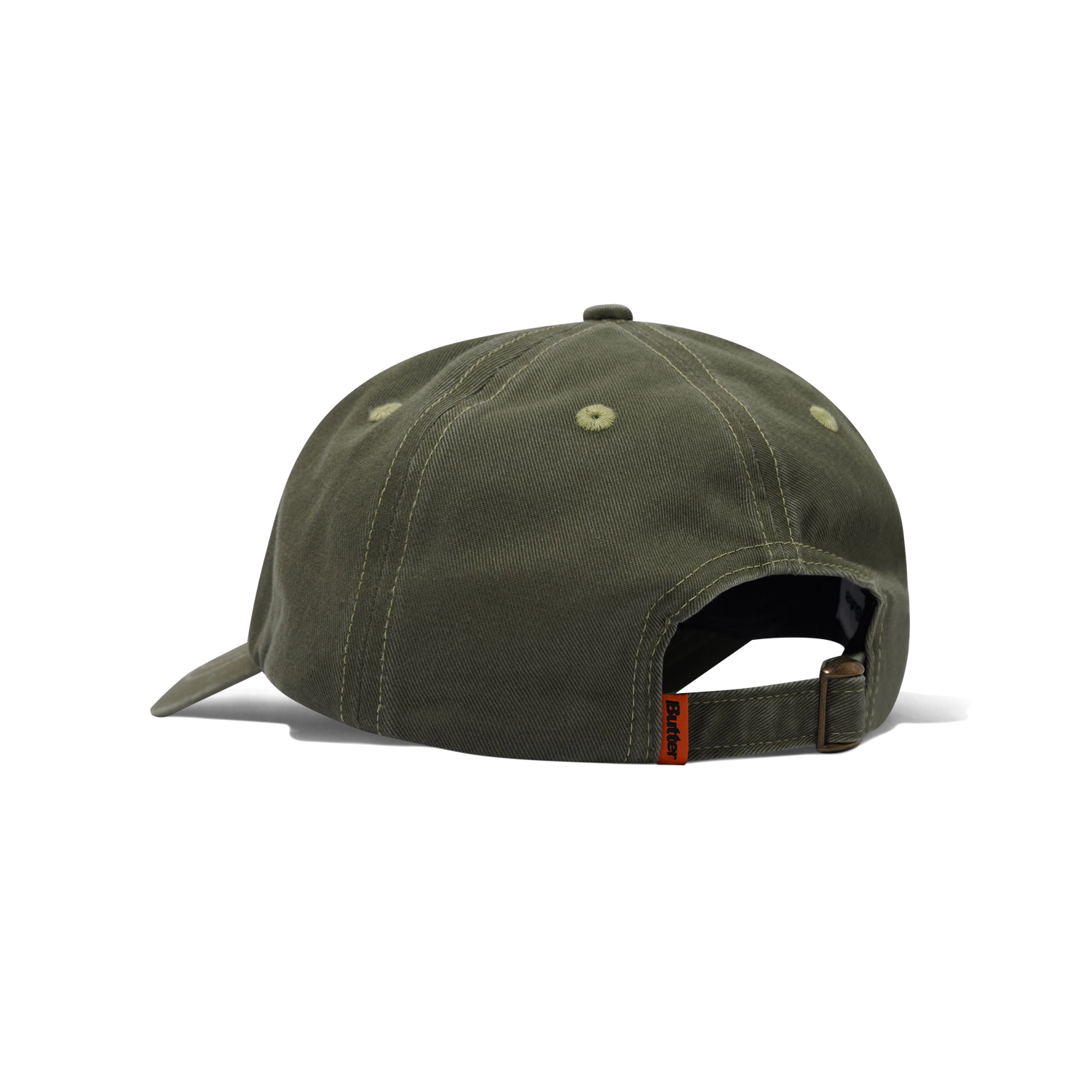 Rounded Logo 6 Panel Cap, Washed Army