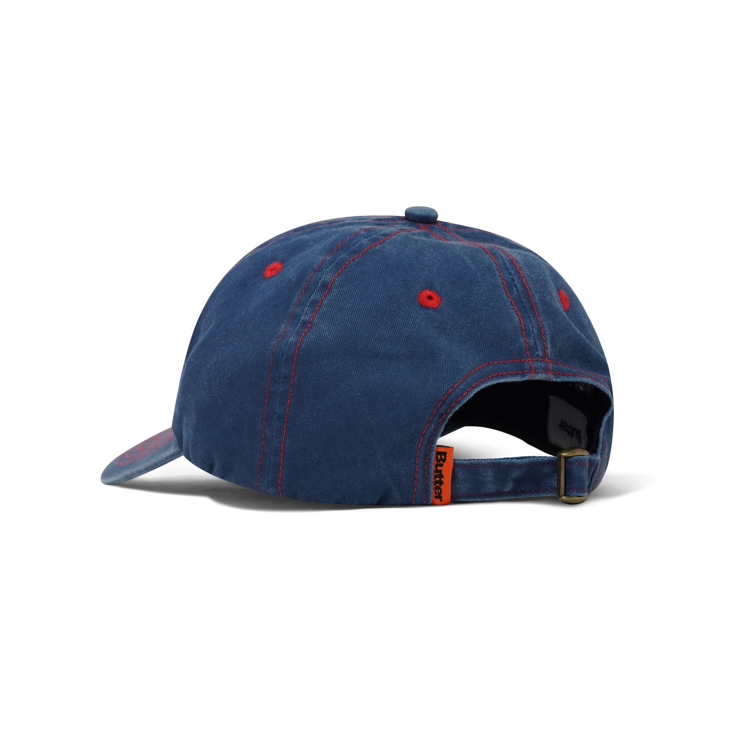 Rounded Logo 6 Panel Cap, Washed Navy