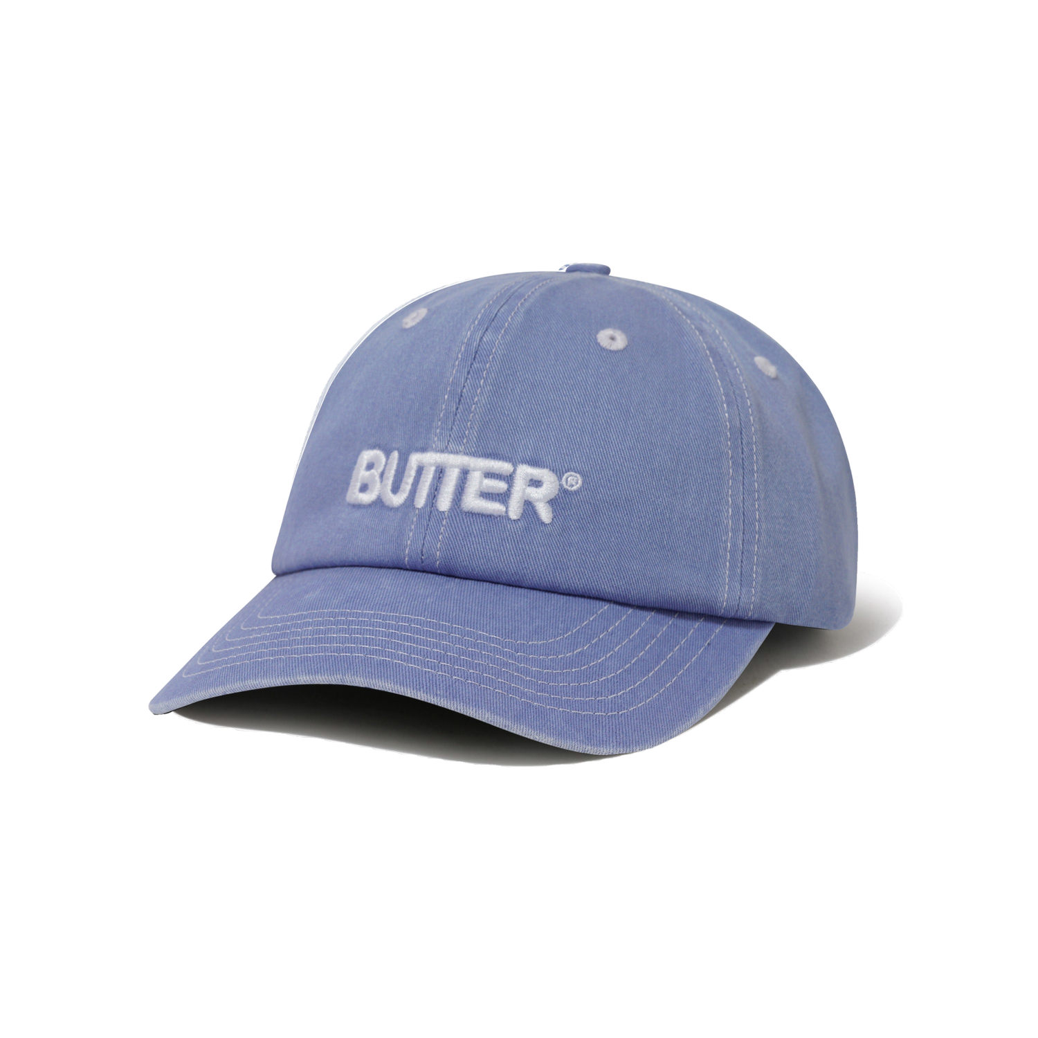 Rounded Logo 6 Panel Cap, Washed Sky