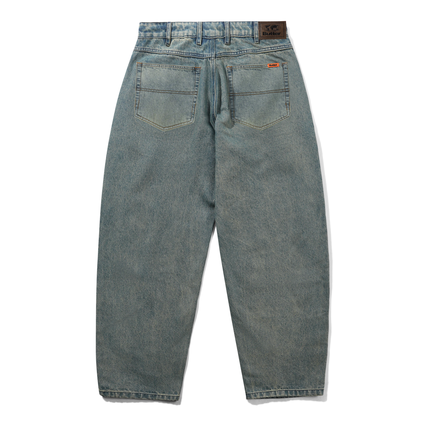 Santosuosso Denim Jeans, Distressed Mid Blue