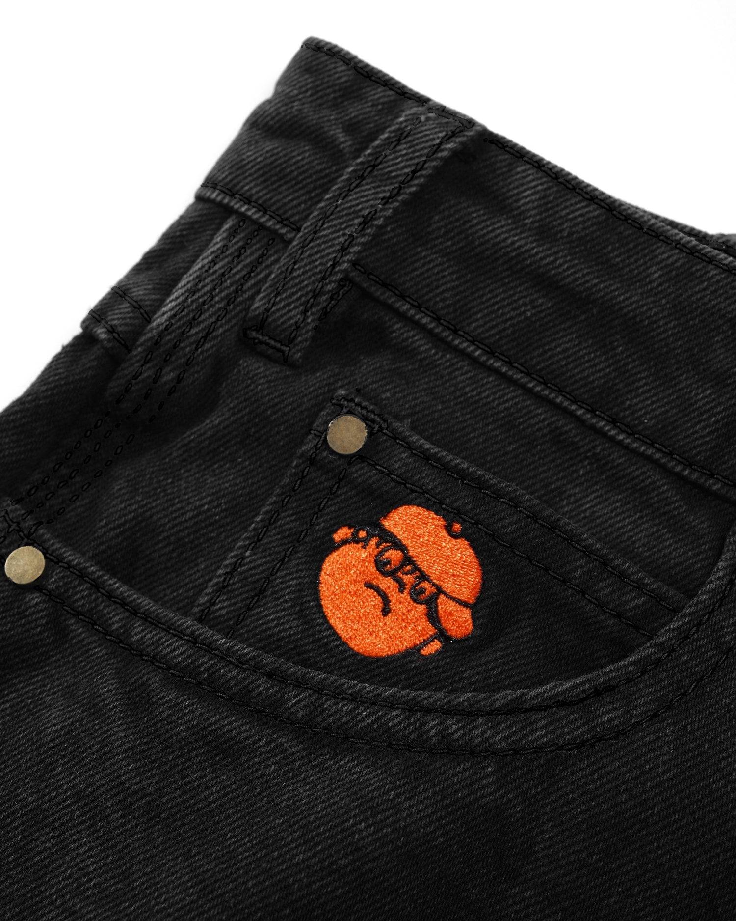 Santosuosso Denim Jeans, Washed Black