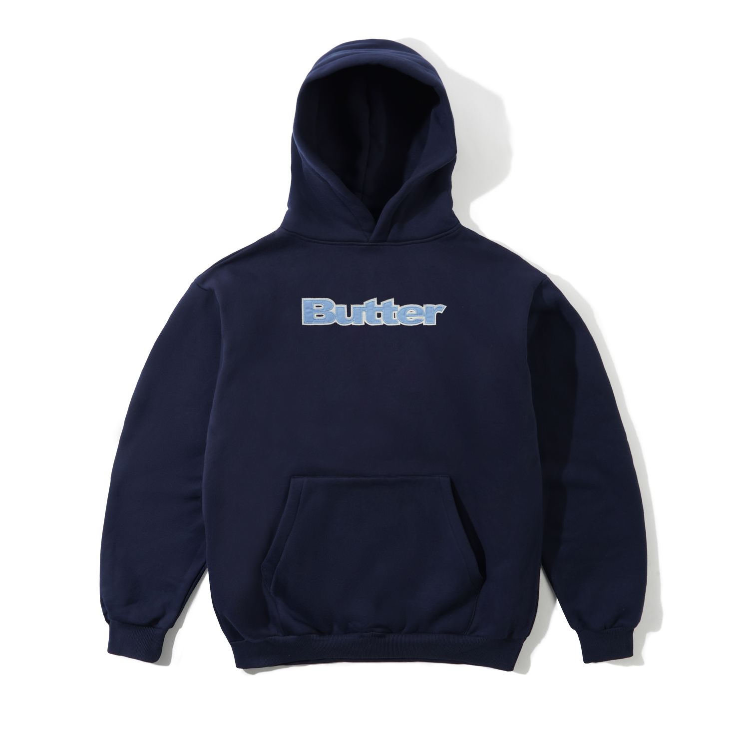 Logo Pullover Hood, Navy – Butter Goods Logo Pullover Hood, Navy – Butter Goods