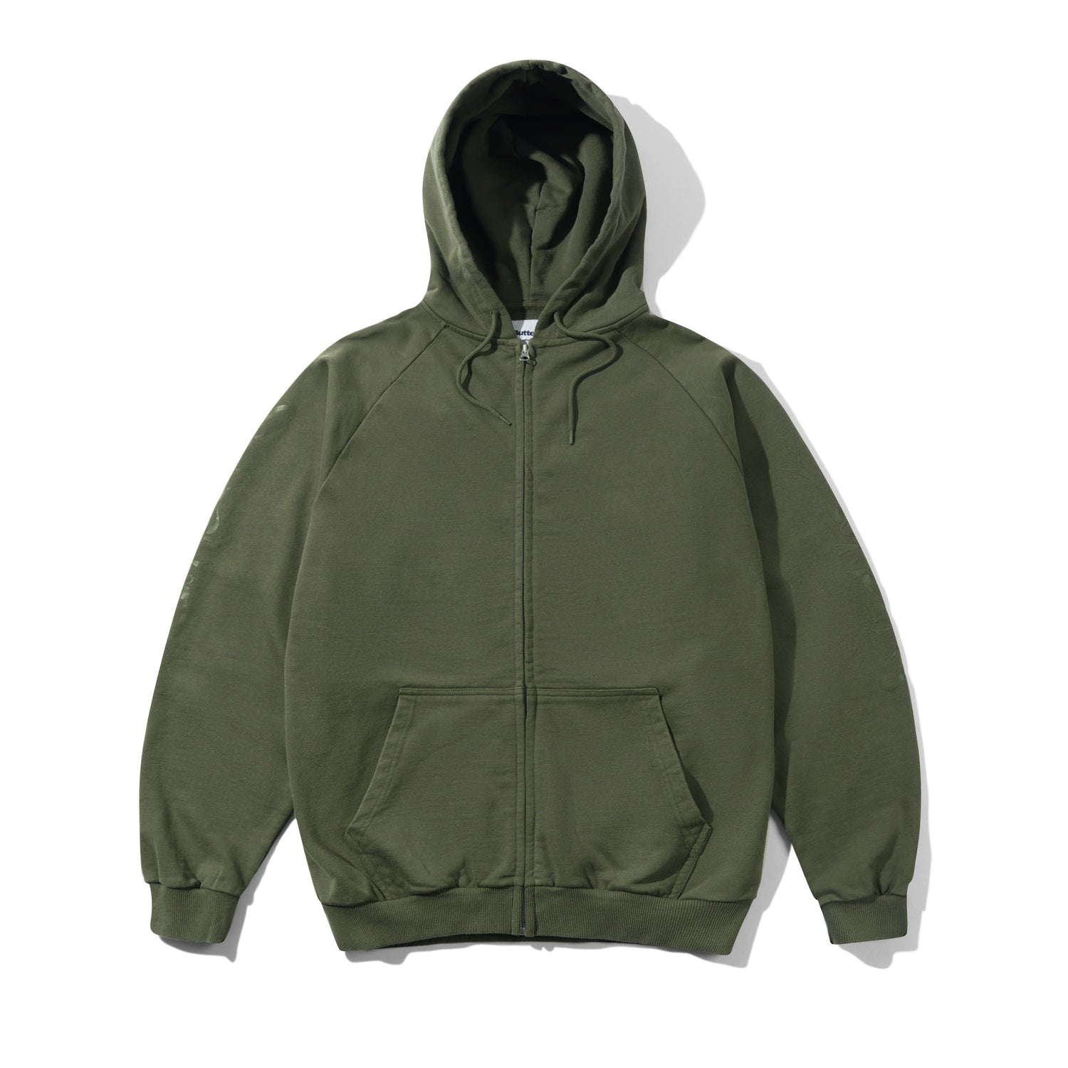 Scrawling Zip-Thru Hood, Washed Dull Army