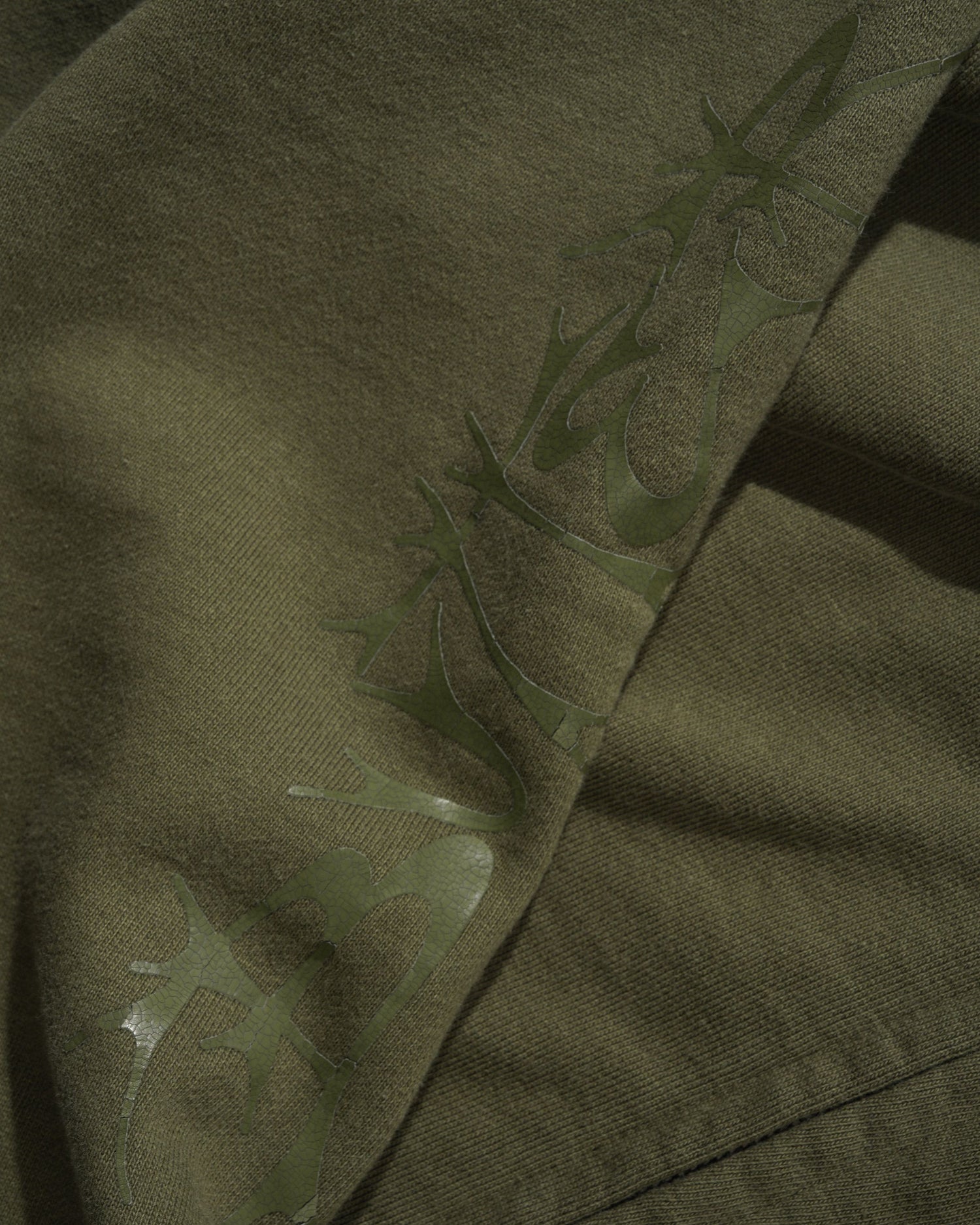 Scrawling Zip-Thru Hood, Washed Dull Army